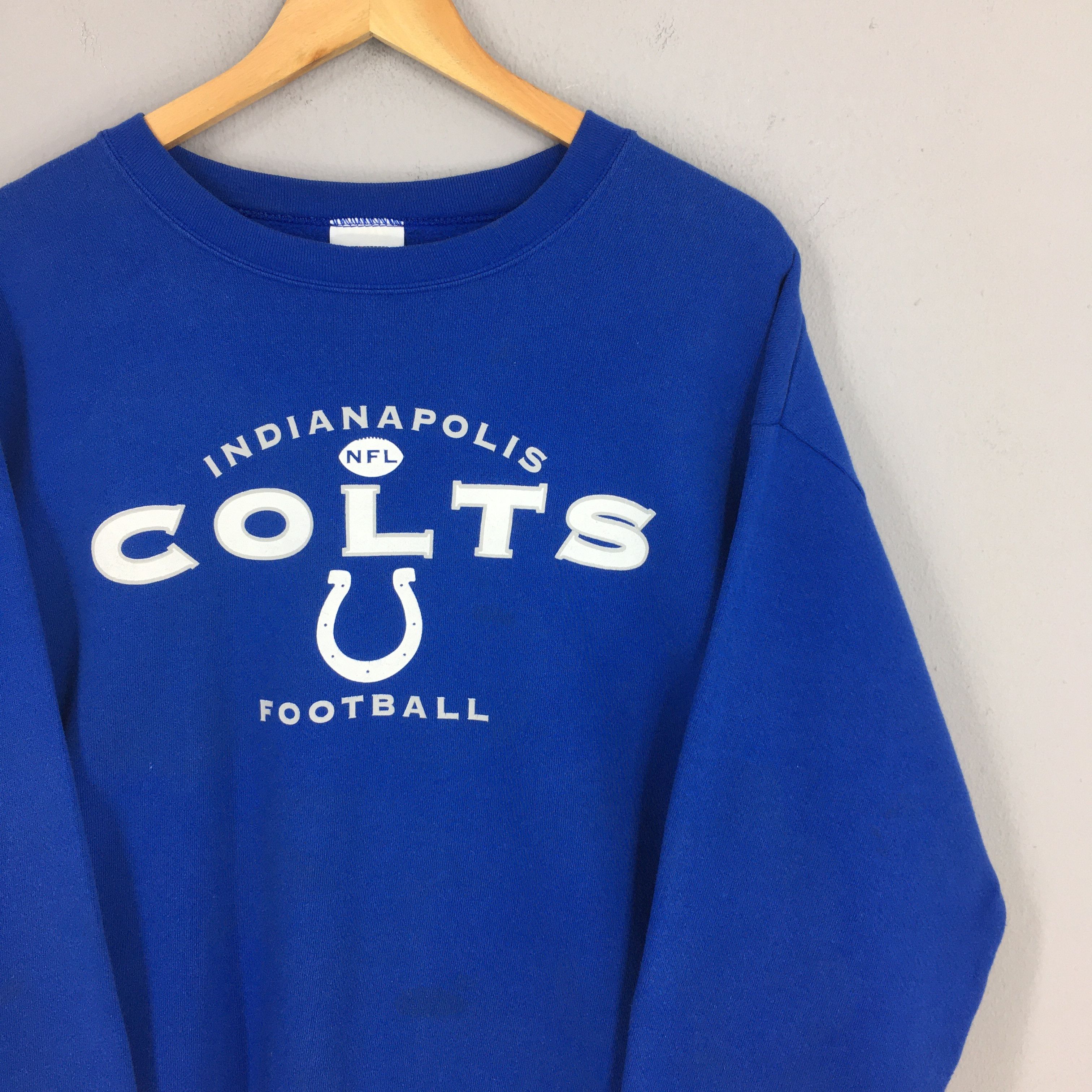 NFL Vintage Indianapolis Colts NFL Blue Sweatshirt XLarge Size US XL / EU 56 / 4 - 2 Thumbnail