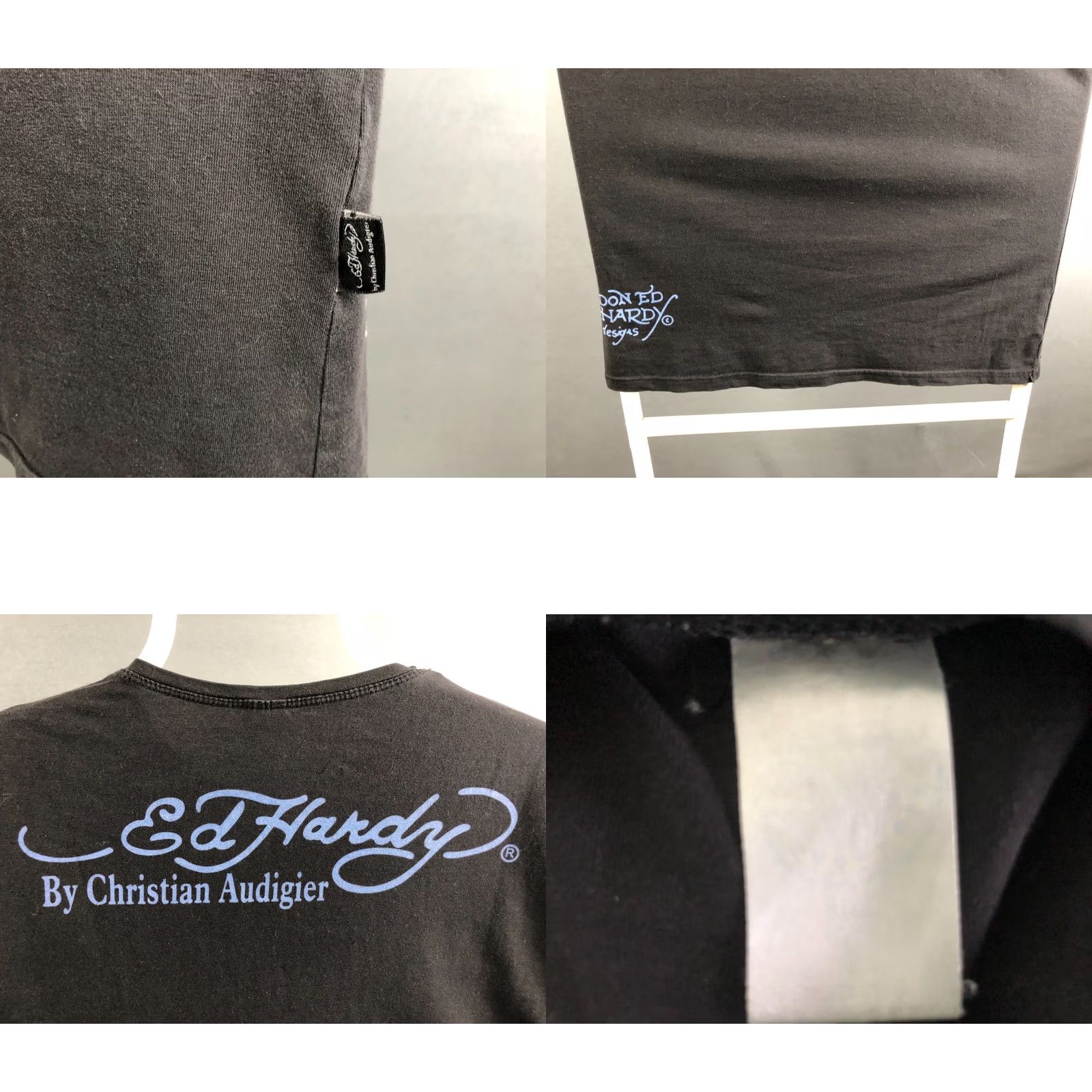 Ed Hardy Ed Hardy Womens Shirt Black Cotton Printed Size ONE SIZE - 8 Thumbnail
