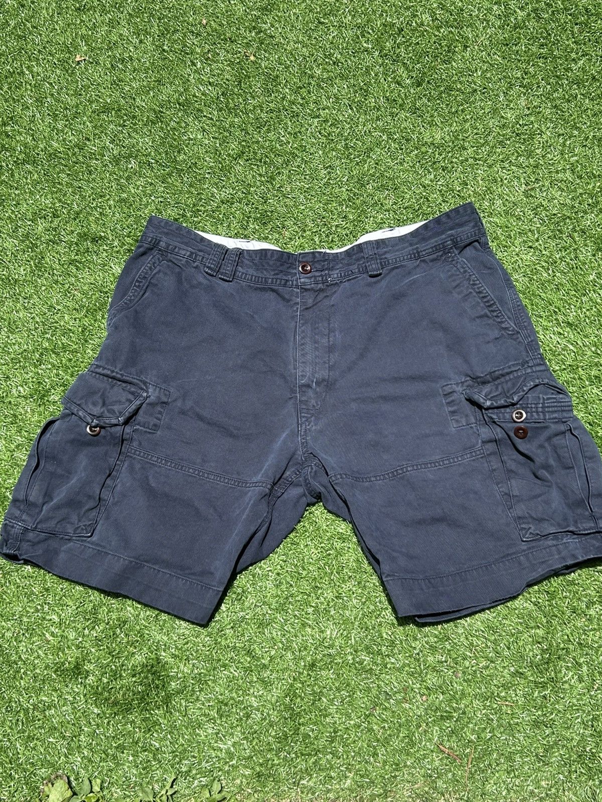 Vintage Polo Ralph Lauren Baggy Cargo Shorts Navy MENS 40 Size US 40 / EU 56 - 1 Thumbnail