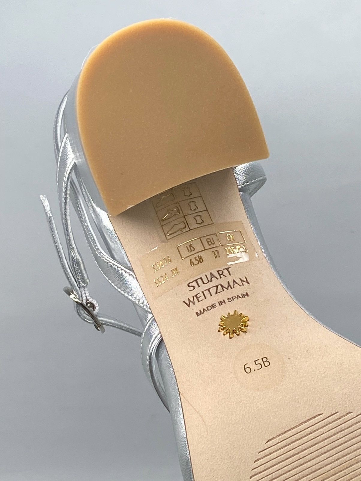 Stuart Weitzman Stuart Weitzman Metallic Leather Block-Heel Sandals size 6.5 Size US 6.5 / IT 36.5 - 12 Thumbnail