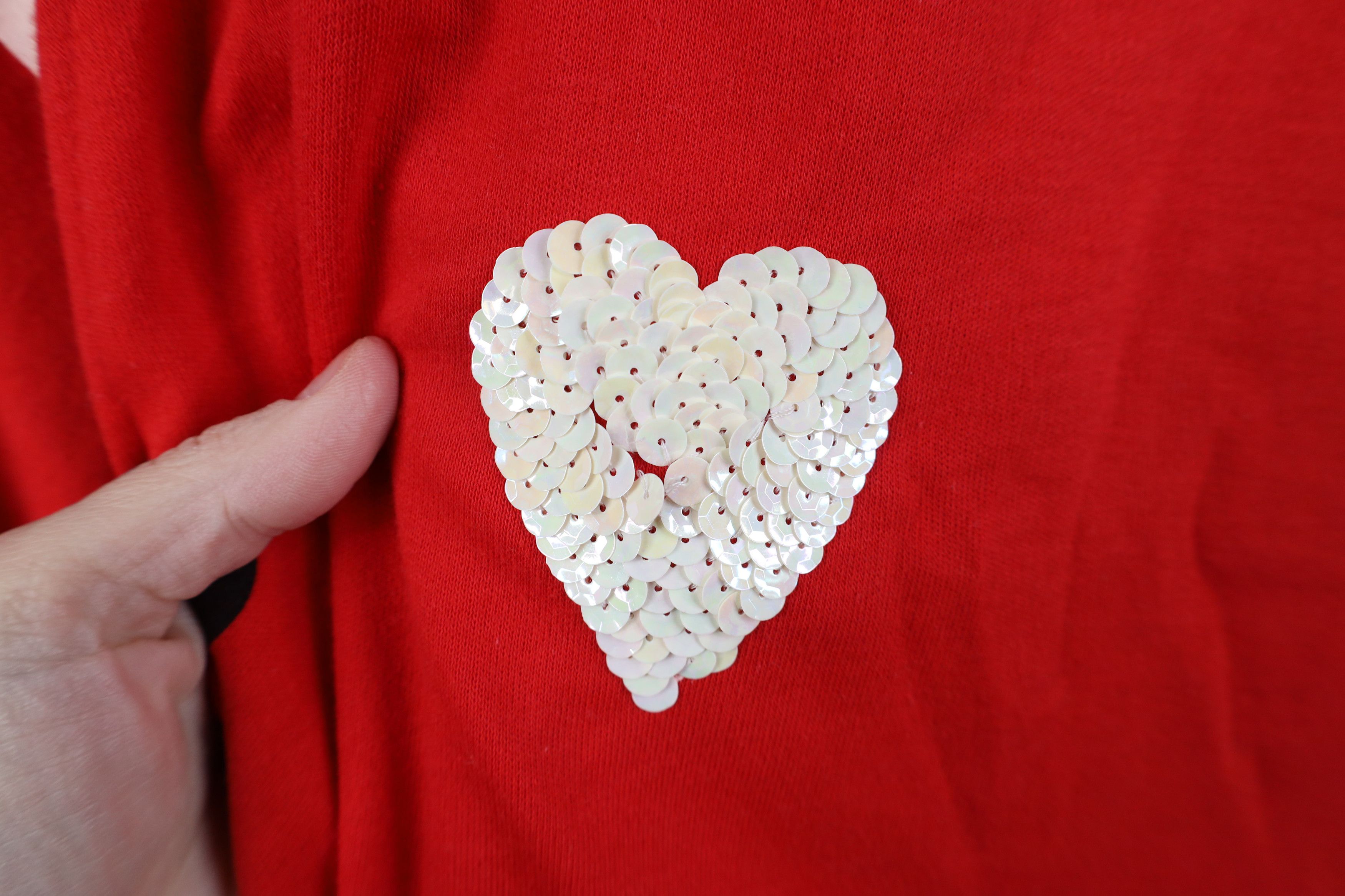 Vintage Vintage 80s 90s Sequin Card Suit Poker 3/4 Sleeve T-Shirt Size XXL / US 16-18 / IT 52-54 - 5 Thumbnail