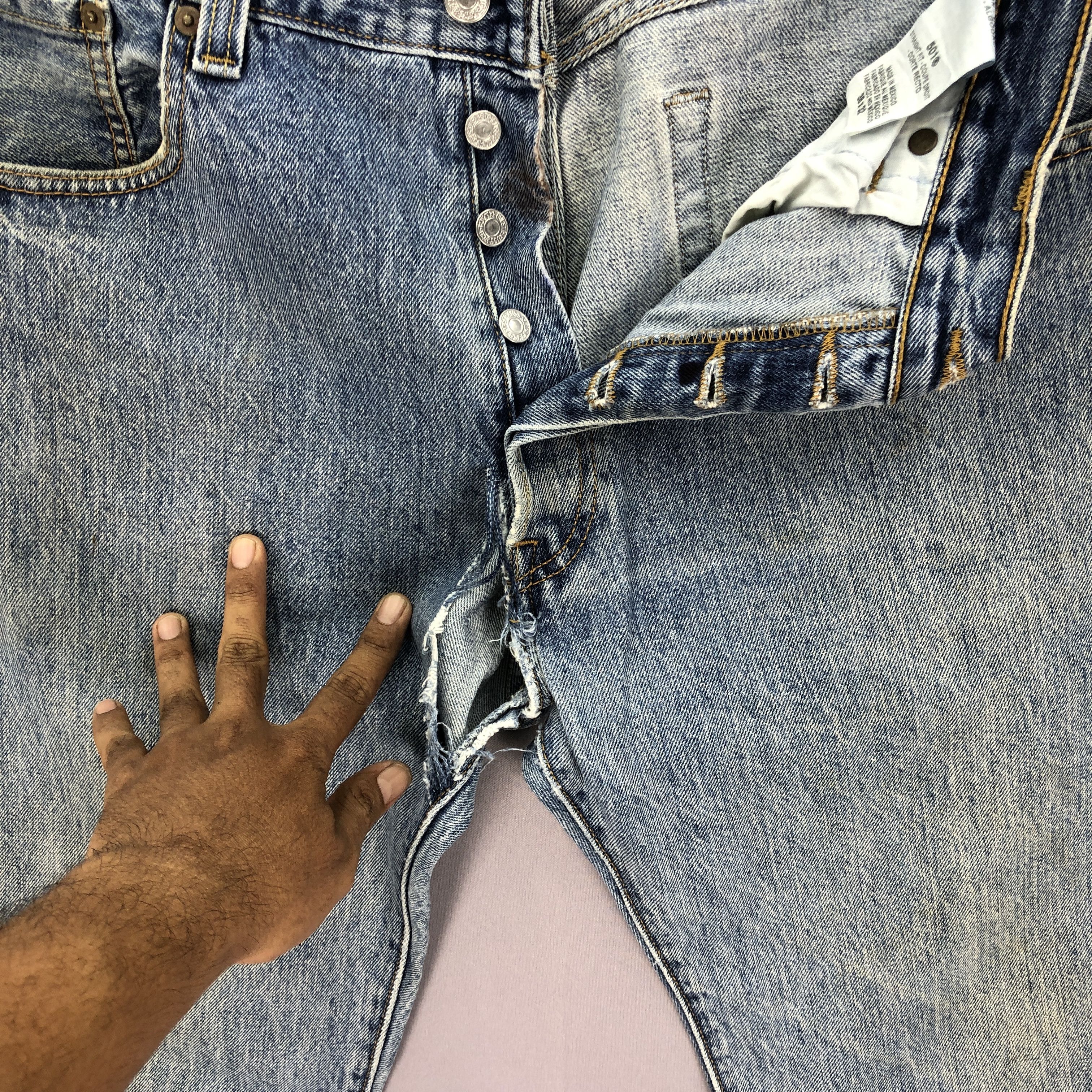 Levi's Vintage Y2K Levis 501 Jeans Levi's Faded Stone Wash Denim Size US 36 / EU 52 - 7 Thumbnail