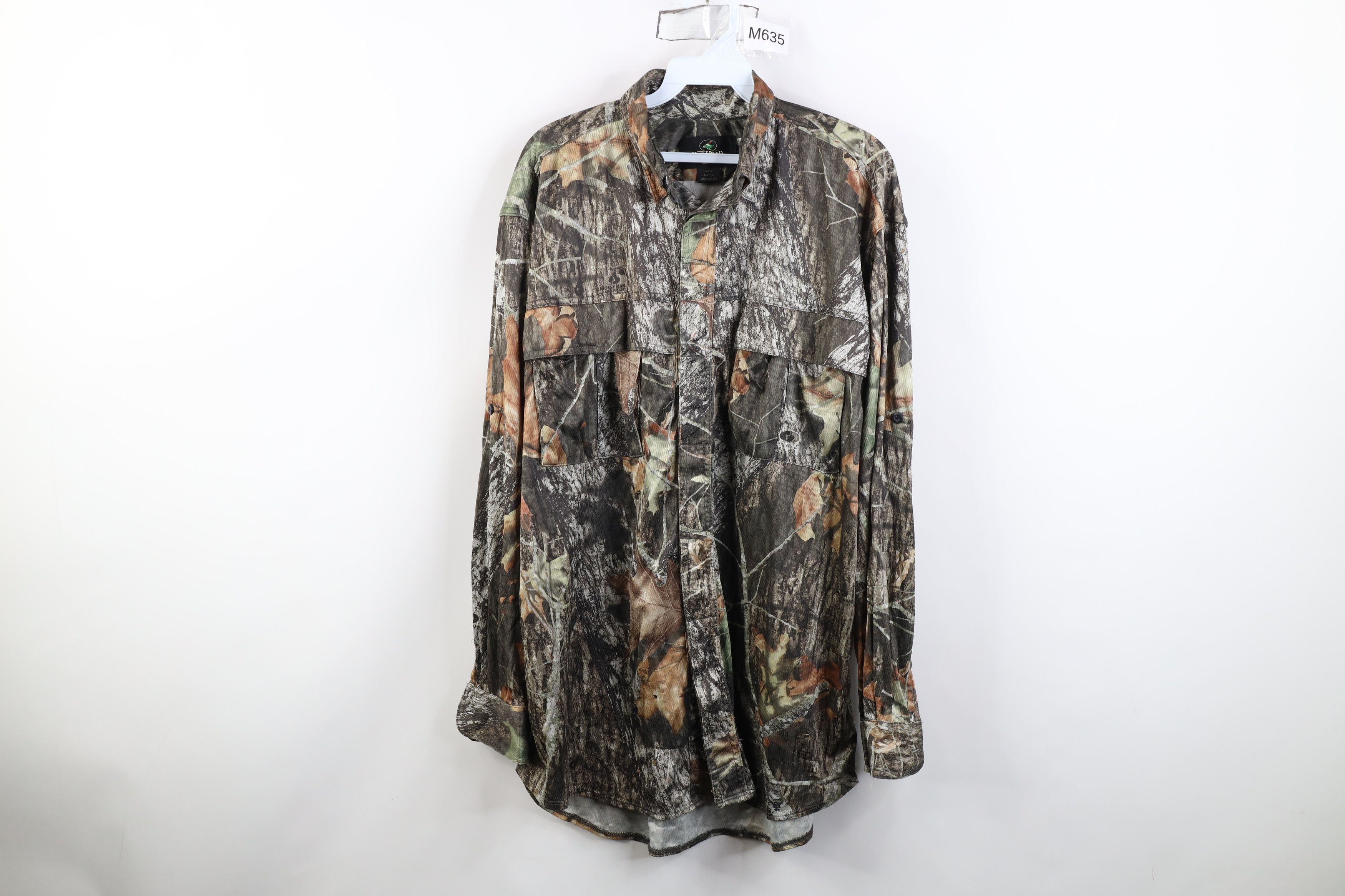 Vintage Vintage Y2K Streetwear Knit Camouflage Collared Button Shirt Size US L / EU 52-54 / 3 - 1 Thumbnail