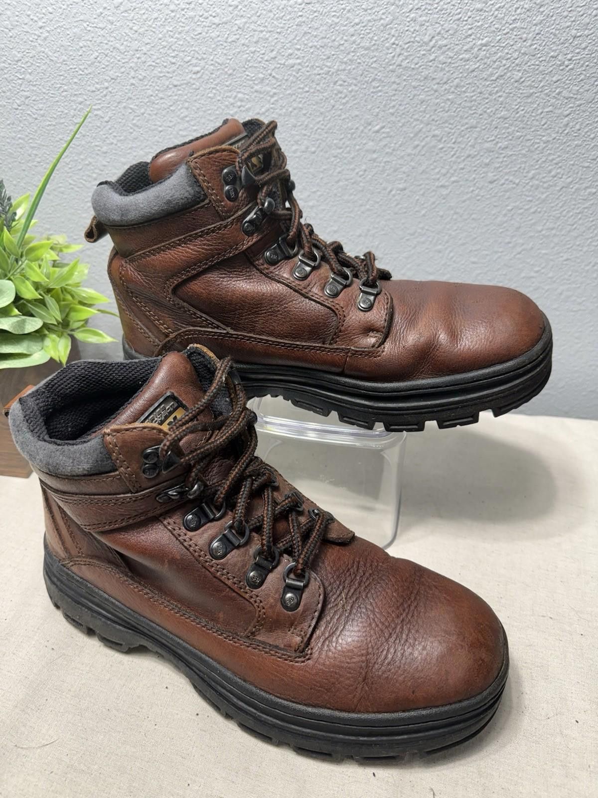 GBX GBX Men's 6" Soft-Toe Work Boots 42701 Brown Leather Sz 10D Size US 10 / EU 43 - 1 Thumbnail