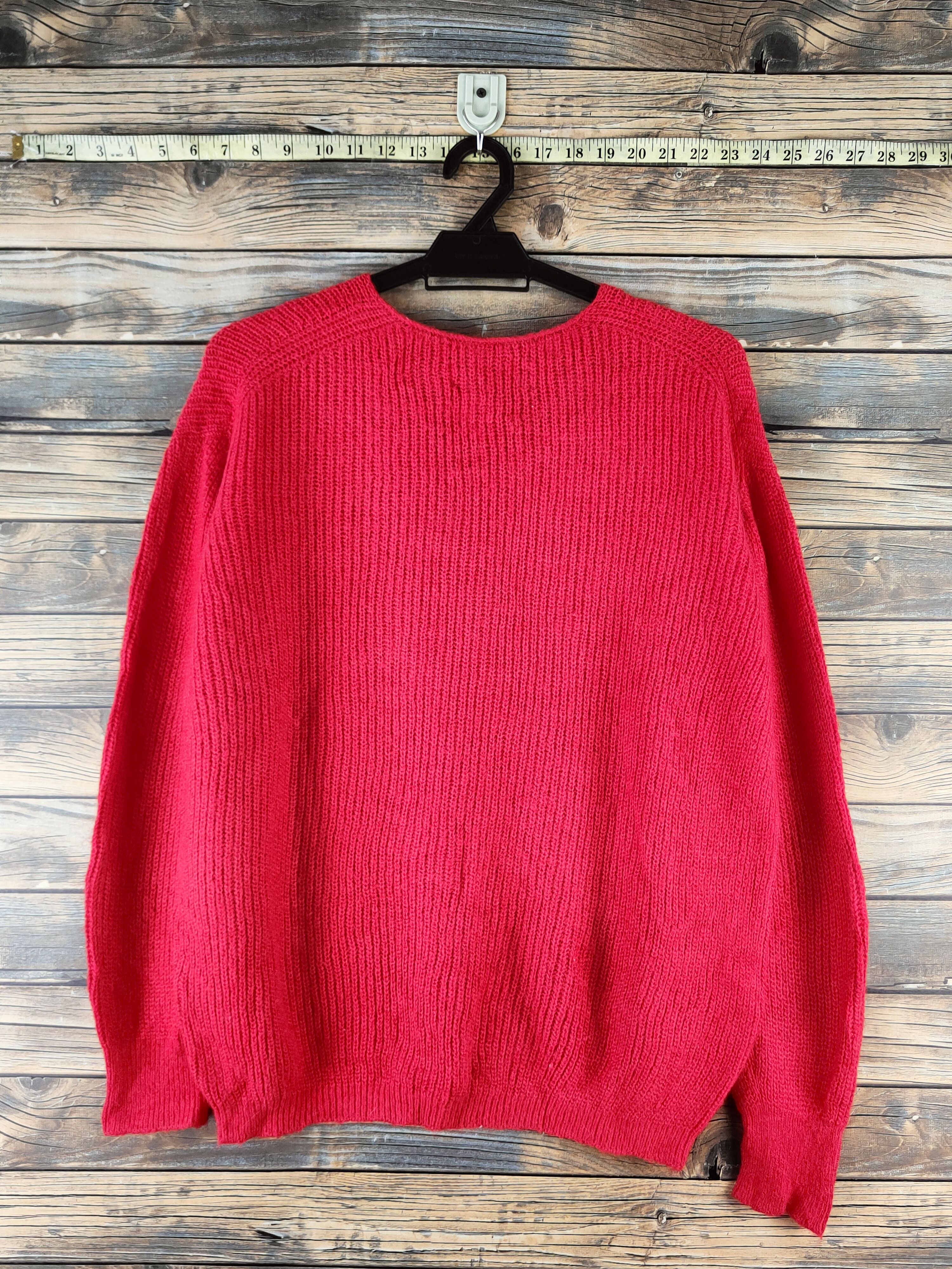 Japanese Brand DL Qtume Red Knitwear Sweatshirts #46-940 Size L / US 10 / IT 46 - 7 Thumbnail