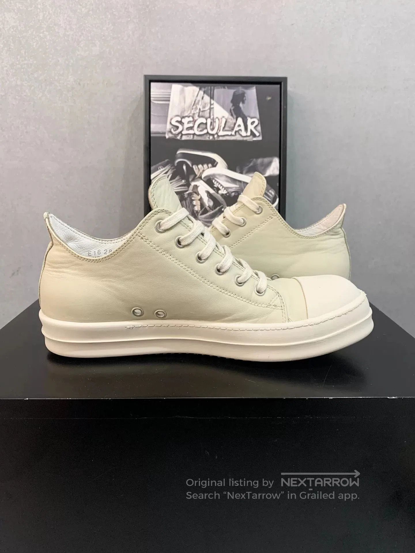 Rick Owens Rick Owens Main Line Leather Low-Top Sneakers. Size US 8 / EU 41 - 5 Thumbnail