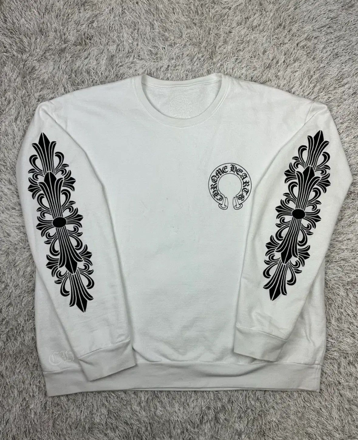 Chrome Hearts Horseshoe Sweatshirts / White Size US L / EU 52-54 / 3 - 3 Thumbnail