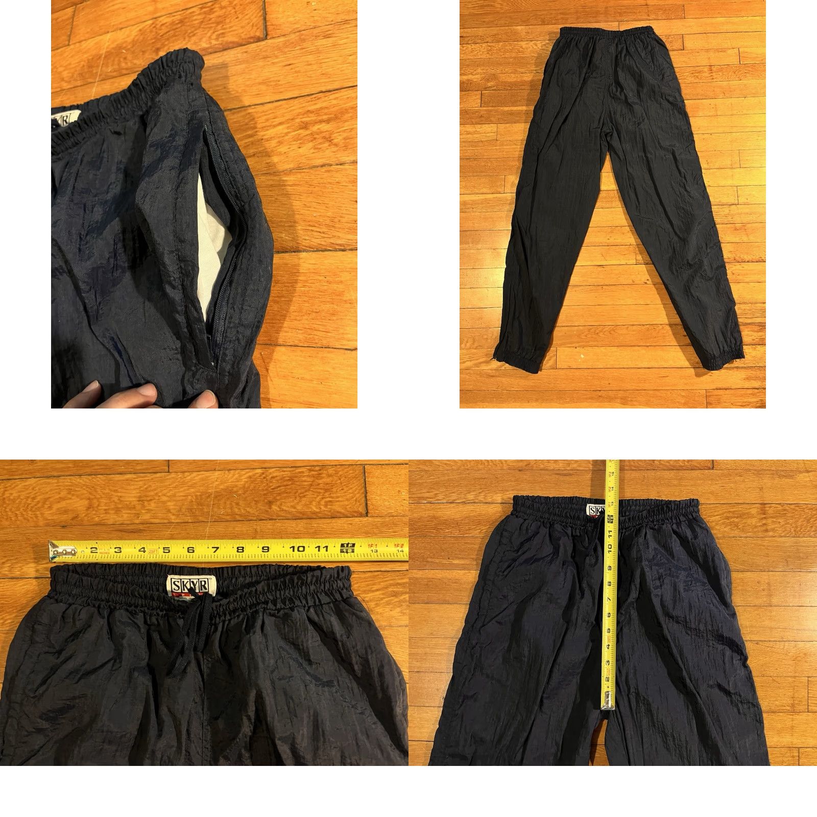 Vintage VINTAGE Skyr Sport Ski Track Pants Men’s Small Navy Blue Nylon Softshell Pants Regular Men Size US 29 - 8 Thumbnail