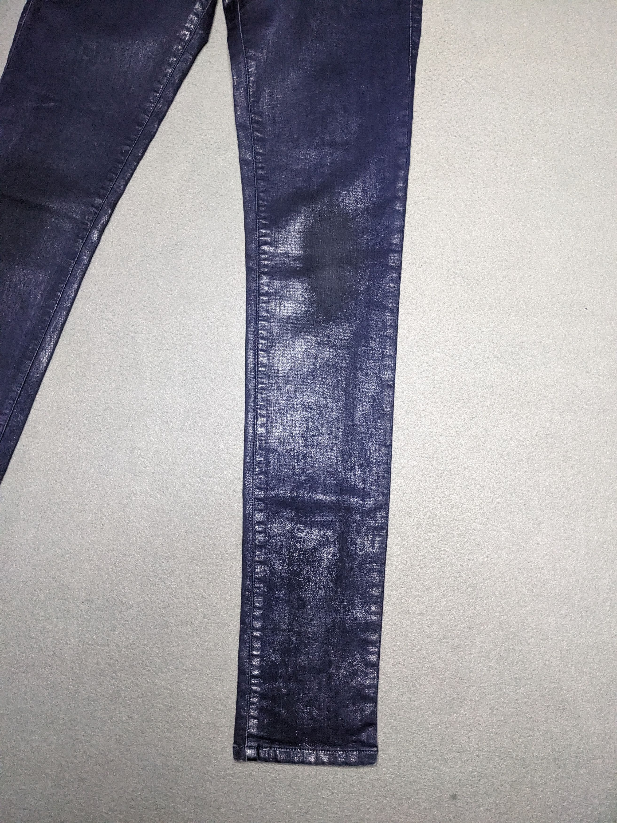 Diesel Diesel Livier SP Jeans Coated Denim 28x33 Skinny Low Rise Size 26" / US 2 / IT 38 - 7 Thumbnail