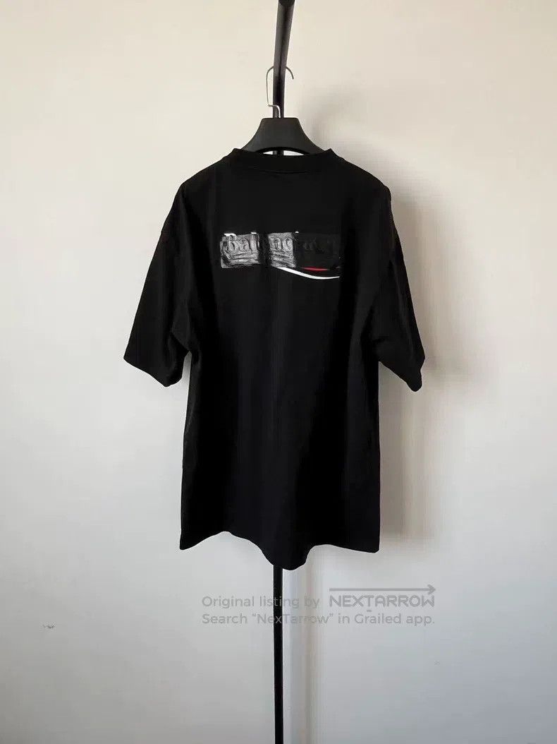 Balenciaga Balenciaga Solid color emblem print covered round neck sho Size US L / EU 52-54 / 3 - 2 Thumbnail