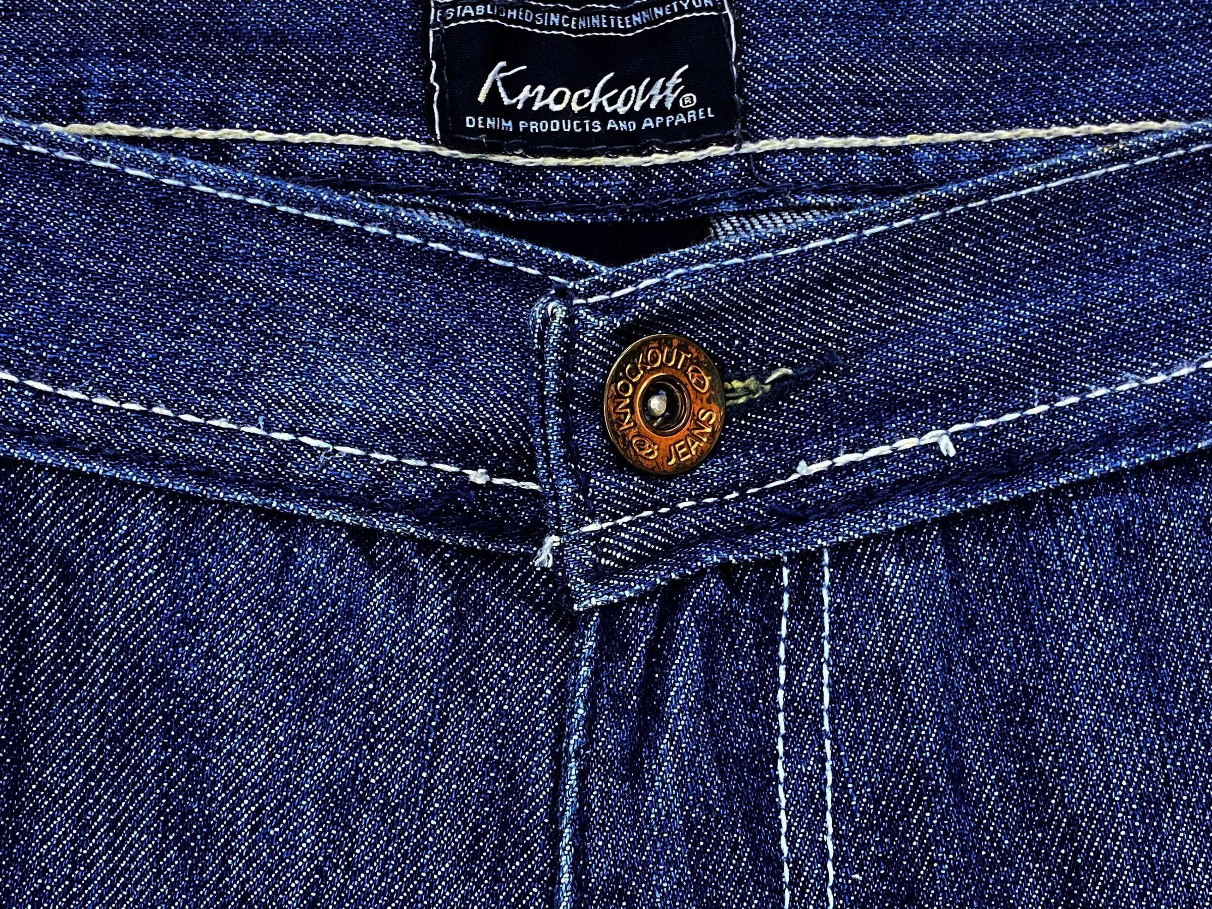 Japanese Brand Knockouts Baggy Denim Jeans Size US 38 / EU 54 - 11 Thumbnail