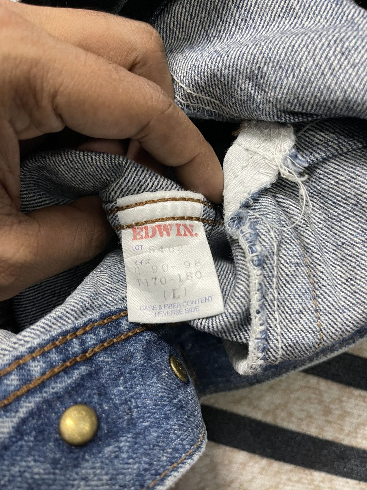 Edwin VINTAGE 90s EDWIN WESTERN DENIM JACKET Size US L / EU 52-54 / 3 - 13 Thumbnail
