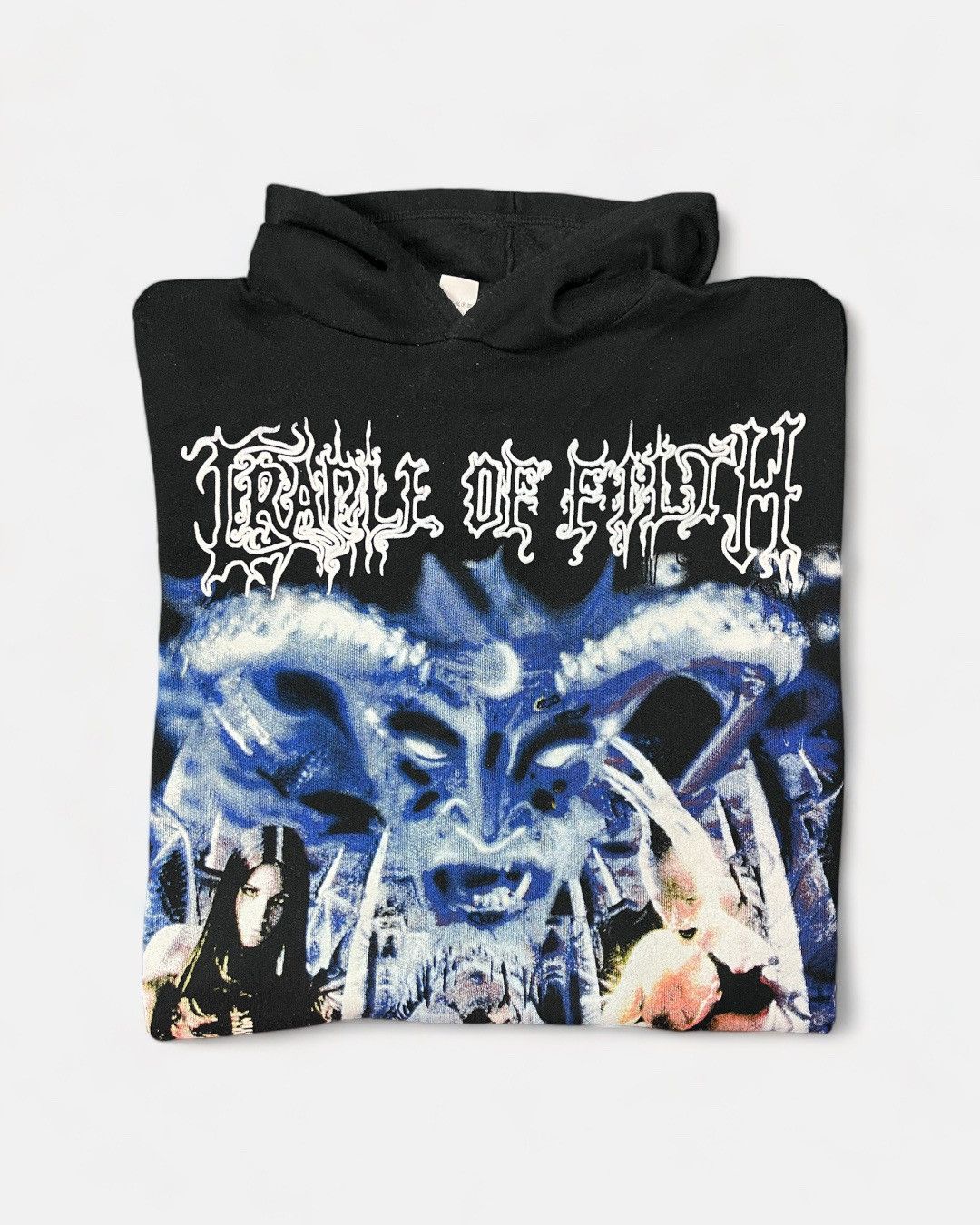 image of Band Tees x Rock T Shirt Cradle Of Filth - 00’S Tortured Soul Asylum Hoodie in Black (Size XL)