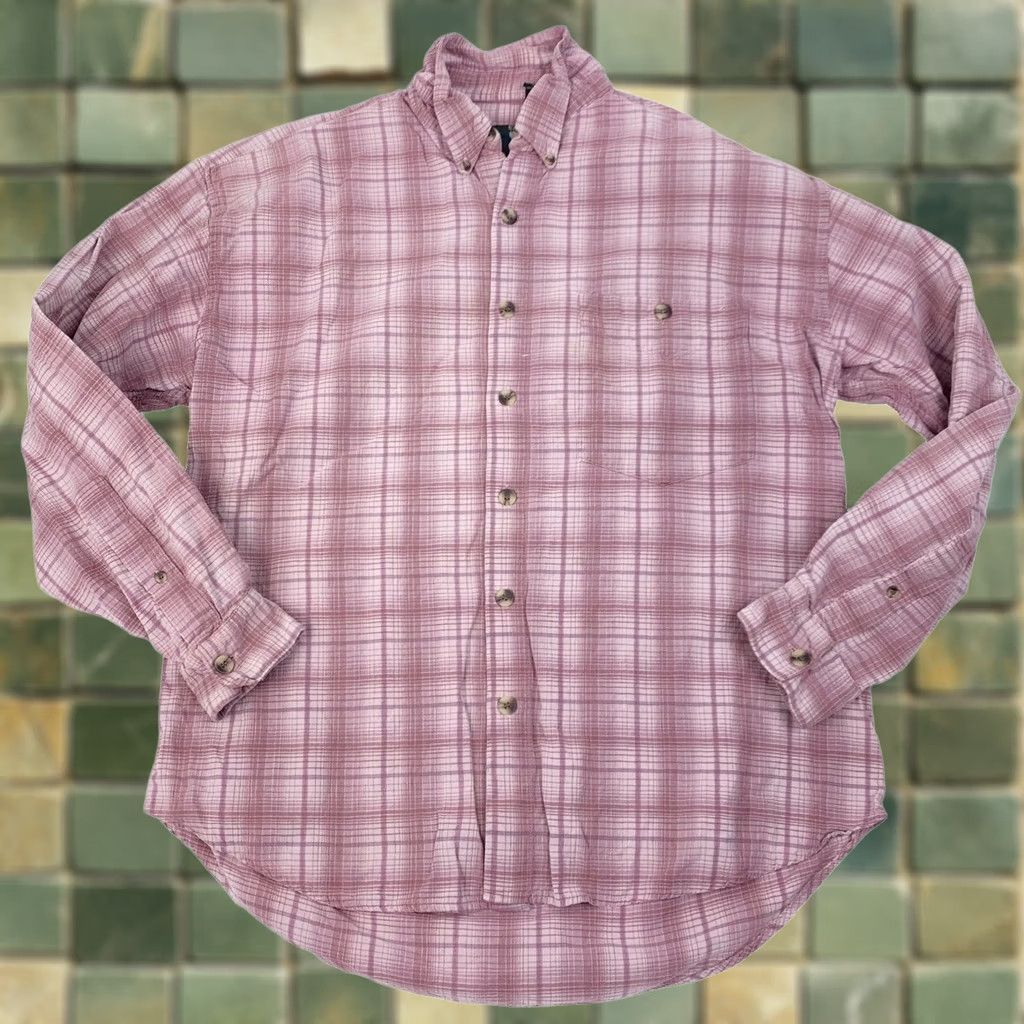 Vintage VINTAGE In Private 90s Purple Plaid Button-Front Long Sleeve Shirt Mens Large Size US L / EU 52-54 / 3 - 1 Thumbnail
