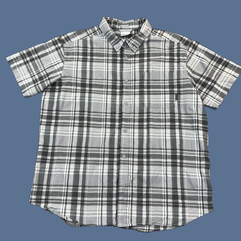 Vintage Columbia Shirt Mens XL Gray Plaid Short Sleeve Hiking Outdoor Rapid Rivers II Size US XL / EU 56 / 4 - 1 Thumbnail