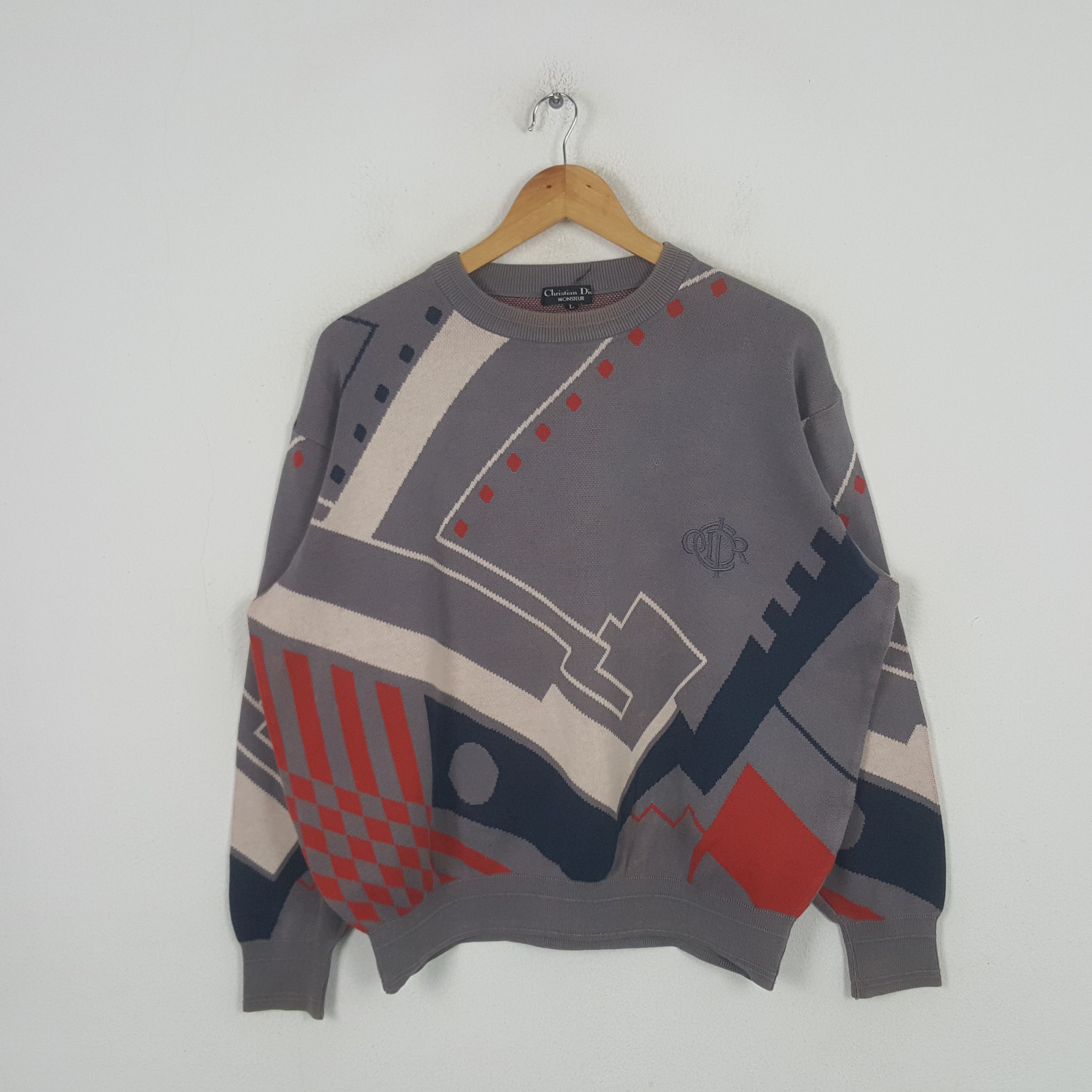 Christian Dior Monsieur Vintage Christian Dior Monsieur Knitwear Sweatshirt RR20 Size US L / EU 52-54 / 3 - 1 Thumbnail