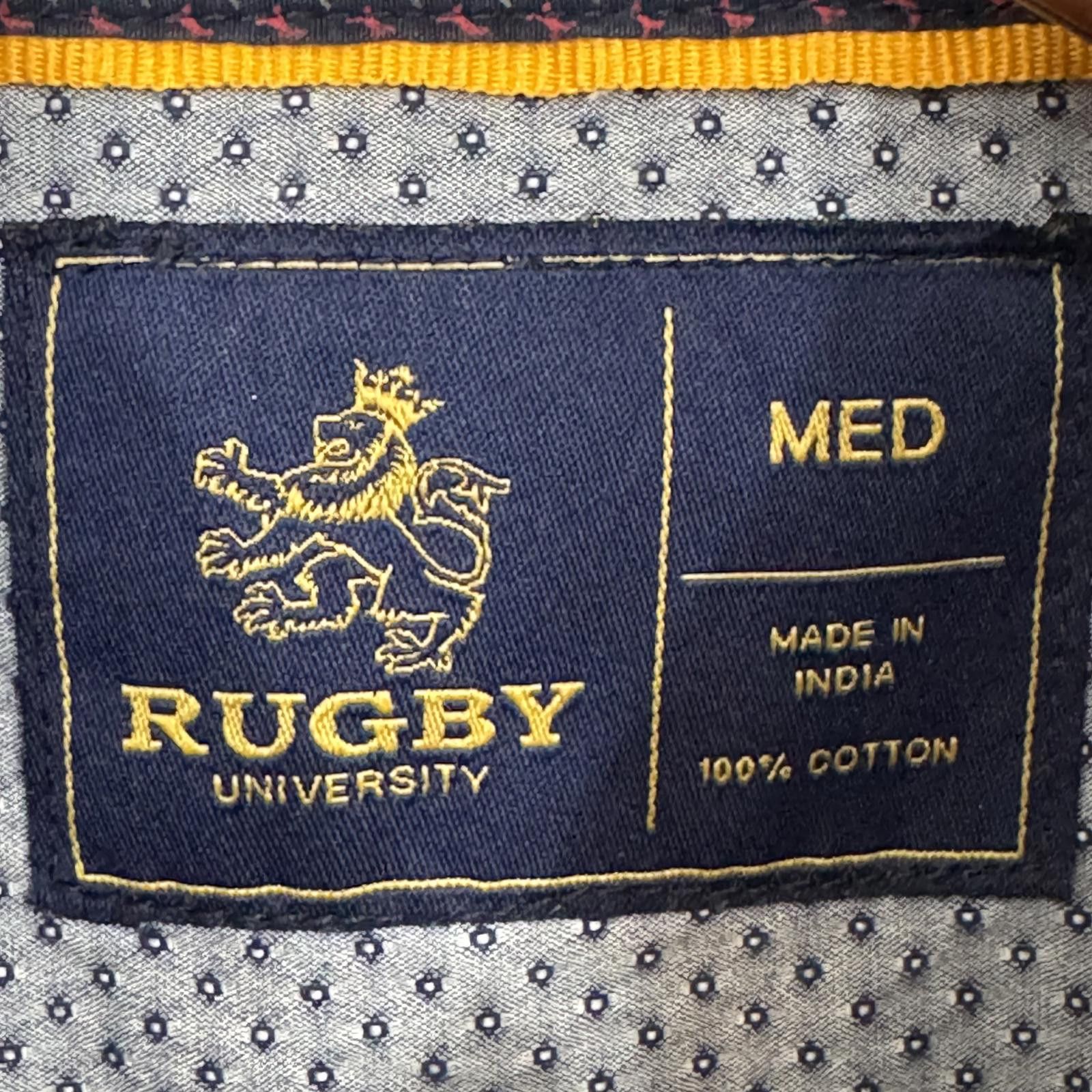 Designer Rugby University Mens Button Up Short Sleeve Shirt Medium Size US M / EU 48-50 / 2 - 6 Thumbnail