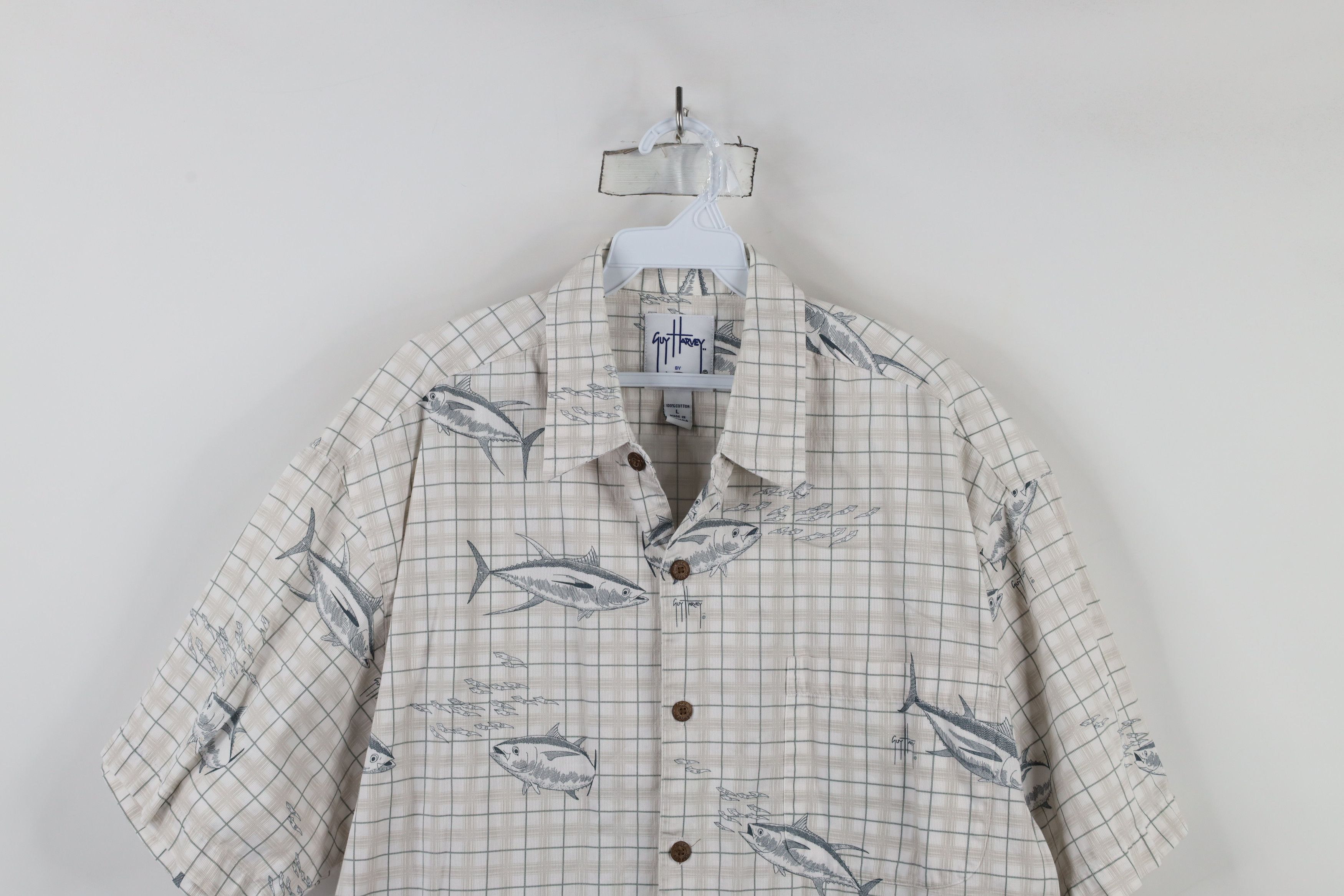 Vintage Vintage Guy Harvey Aftco Print Short Sleeve Button Shirt Size US L / EU 52-54 / 3 - 2 Thumbnail