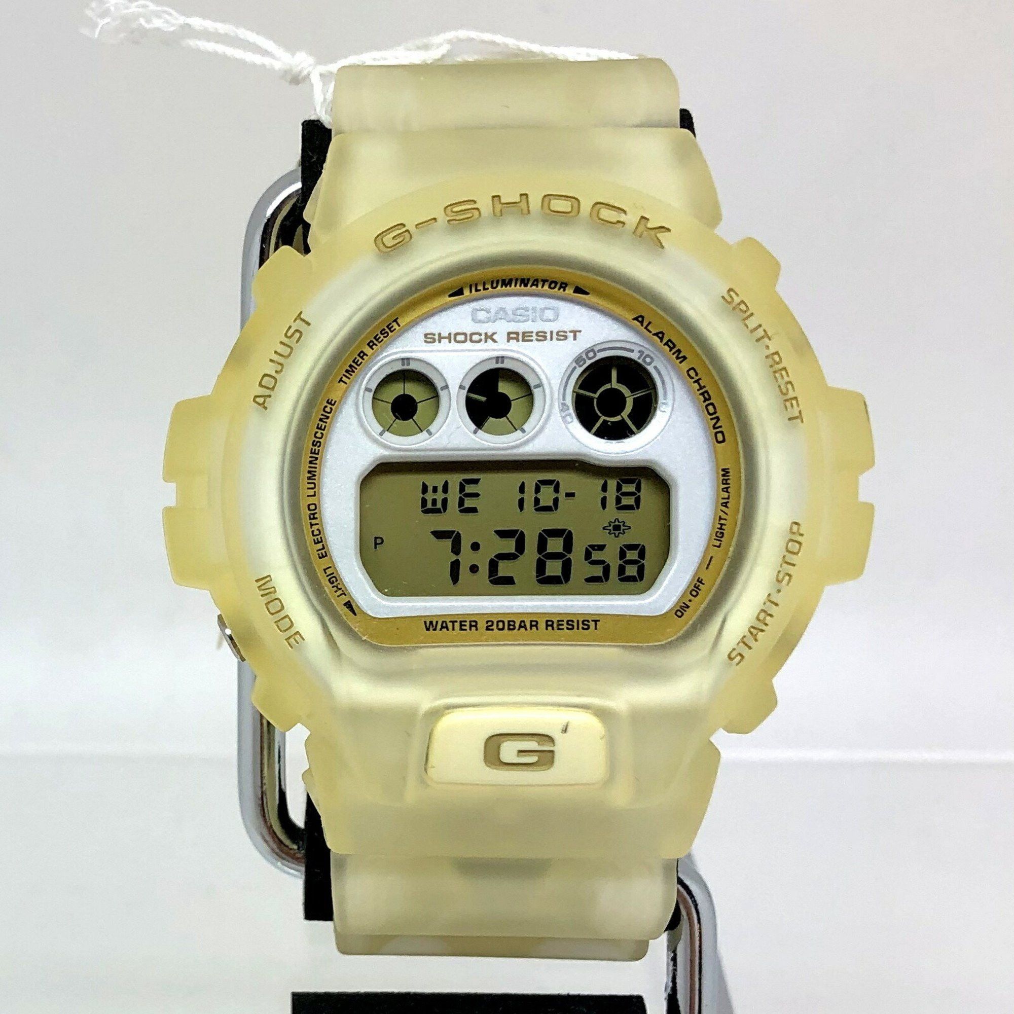 image of Casio G-Shock Watch Dw-6900Xlv-7Jr Third Eye Digital Quartz Precious Heart Selection White Gold It5