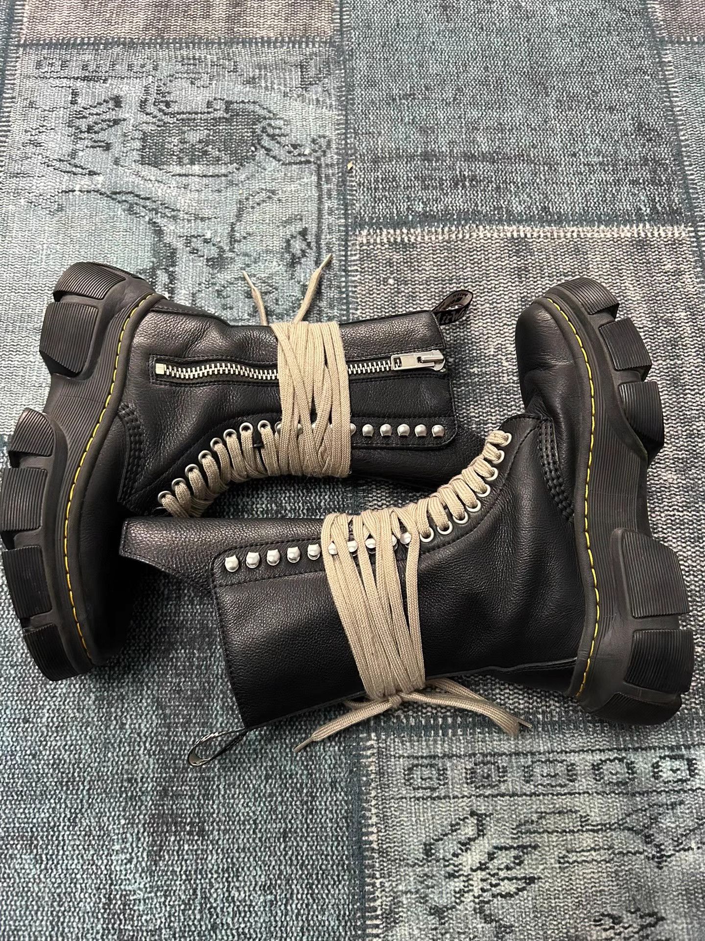 Rick Owens Rick Owens x Dr. Martens Collaboration High-Top Boots Size US 8 / IT 38 - 4 Thumbnail