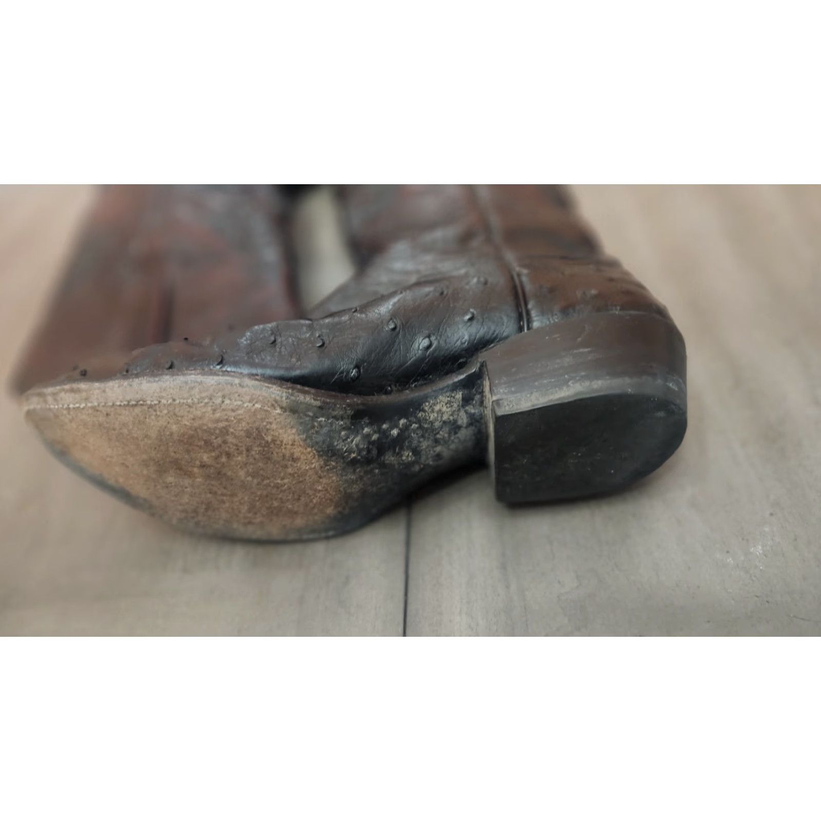 Vintage Lucchese Josephine Western Boots Women’s 9 Black Cherry Ostrich Leather Lucchese Josephine Western Boots Women’s 9 Black Cherry Ostrich Leather Odds Size US 9 / IT 39 - 4 Thumbnail