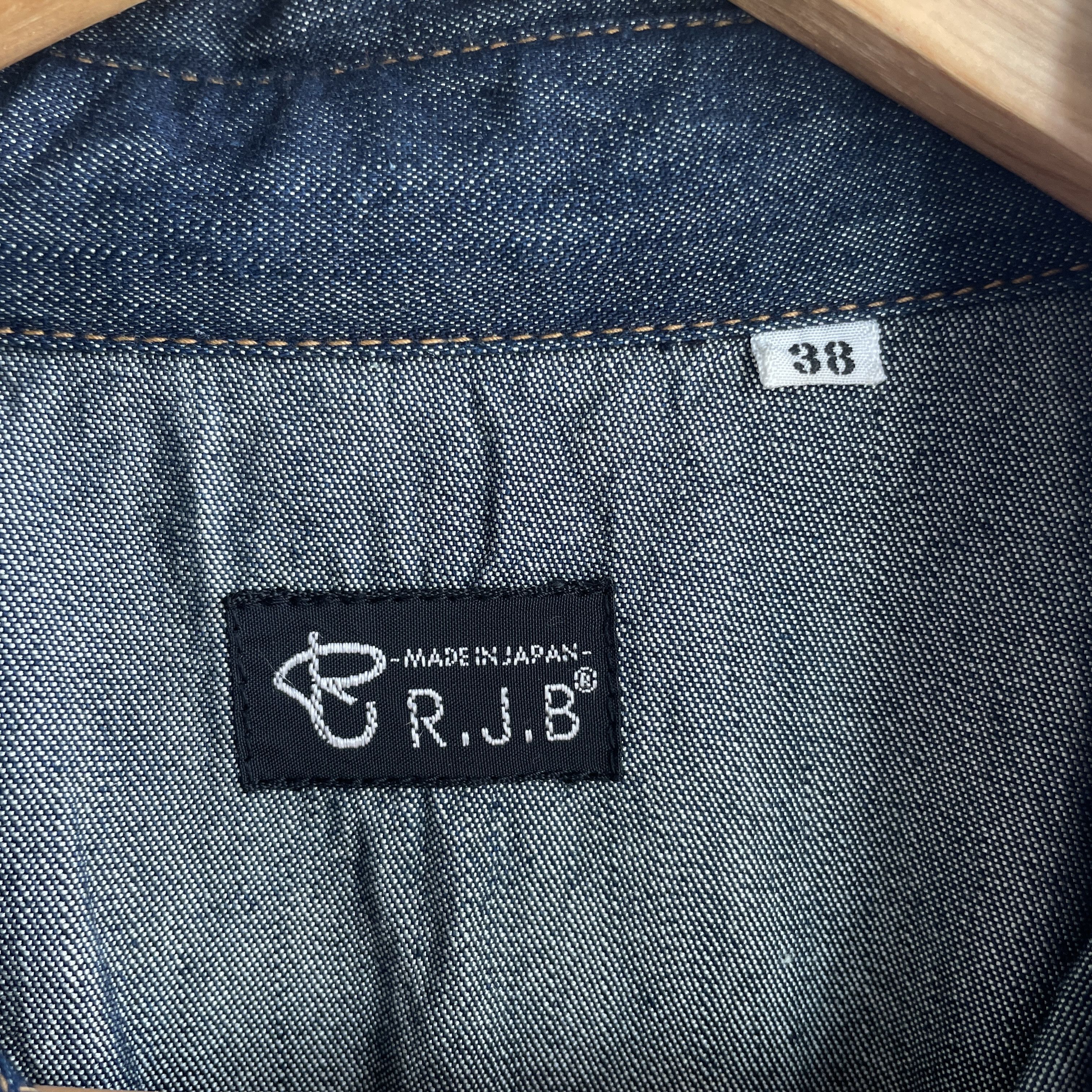 The Flat Head RJB The Flat Head Cotton Silk Denim Western Snap Button Shir Size US XS / EU 42 / 0 - 5 Thumbnail