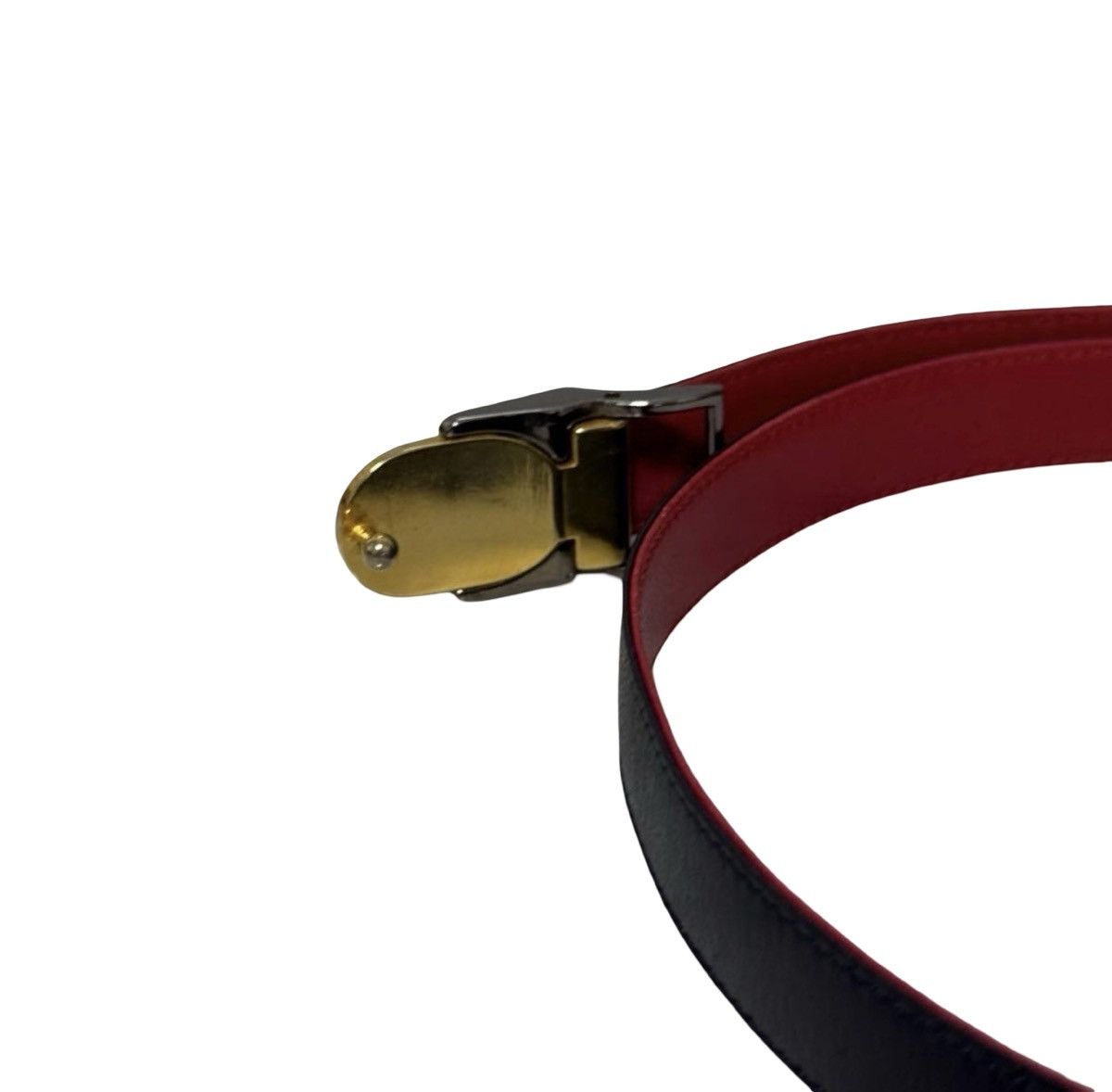 Dior Christian Dior Slim Bi-Color Leather Belt Black CD Logo 80 Size ONE SIZE - 5 Thumbnail