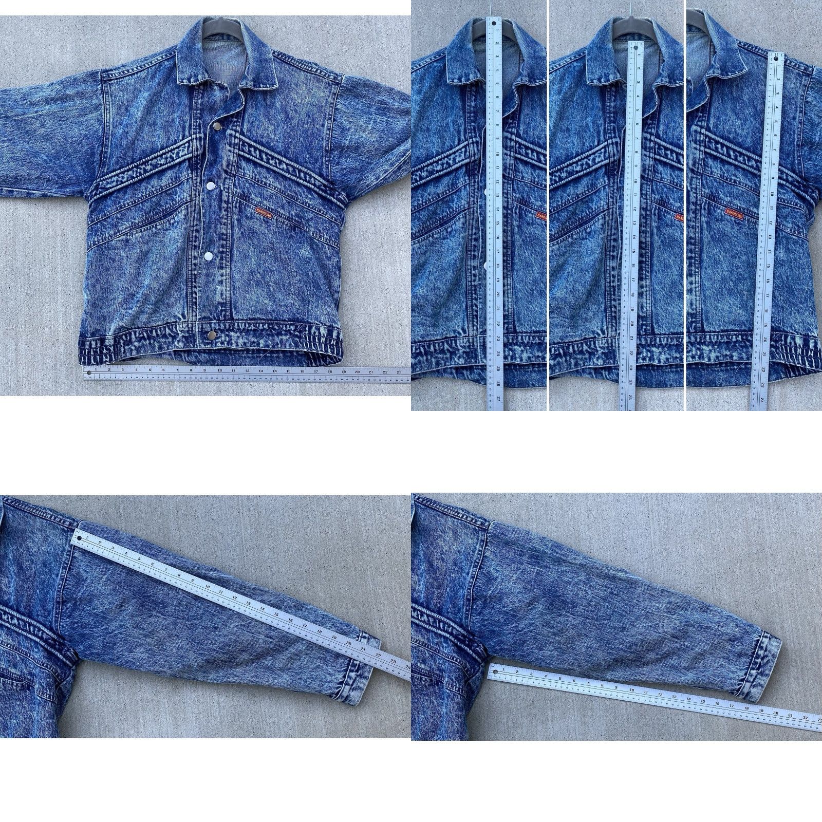 Vintage VINTAGE Bandolino Denim Jacket Acid Wash Cropped Boxy Western Seam 80s 90s Worn Blue Cotton Denim Women Jacket Bandolino Western Casual Vintage Size ONE SIZE - 11 Thumbnail