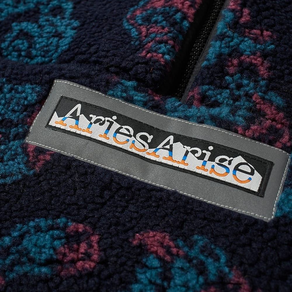 Aries Aries Navy Paisley Half-Zip Fleece Hoodie Size US M / EU 48-50 / 2 - 2 Thumbnail