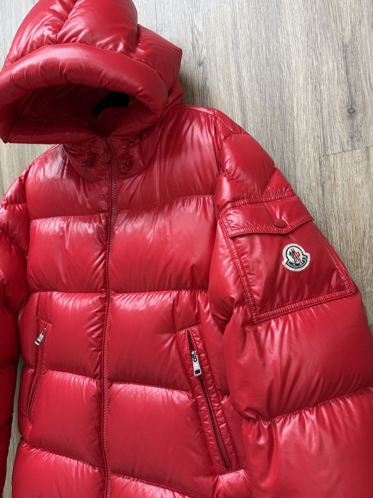 Moncler Moncler Red Maya Puffer Jacket Size US S / EU 44-46 / 1 - 4 Thumbnail