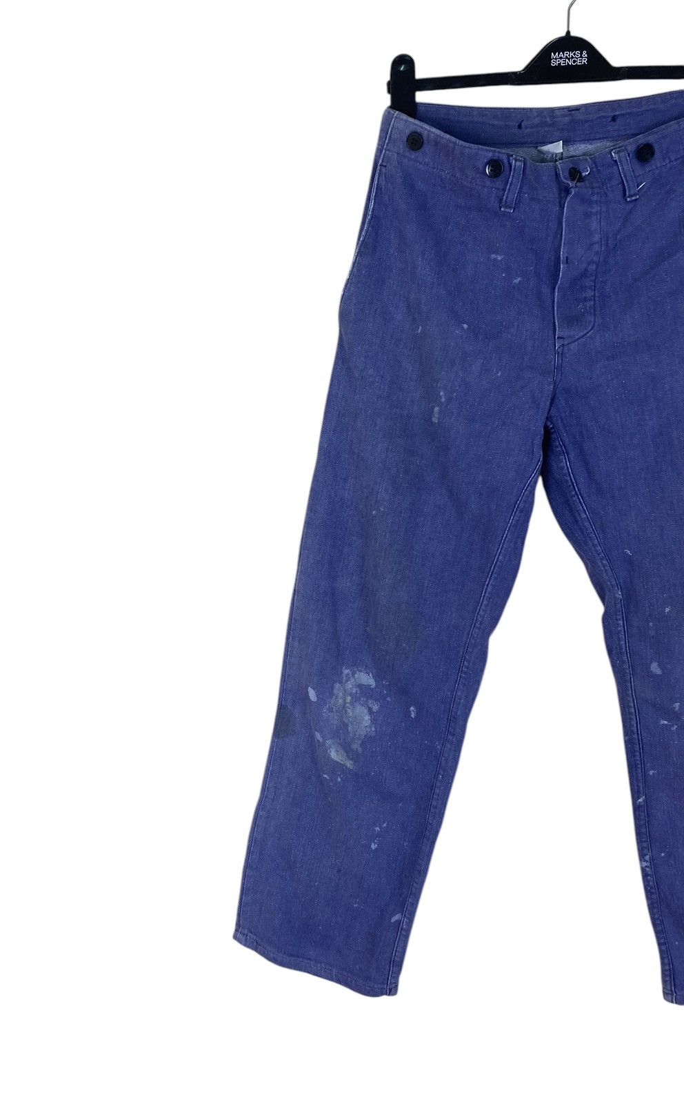 Le Laboureur × Vintage Vintage Veb Wattana Workwear Paint Splash Pants Size US 31 - 3 Thumbnail