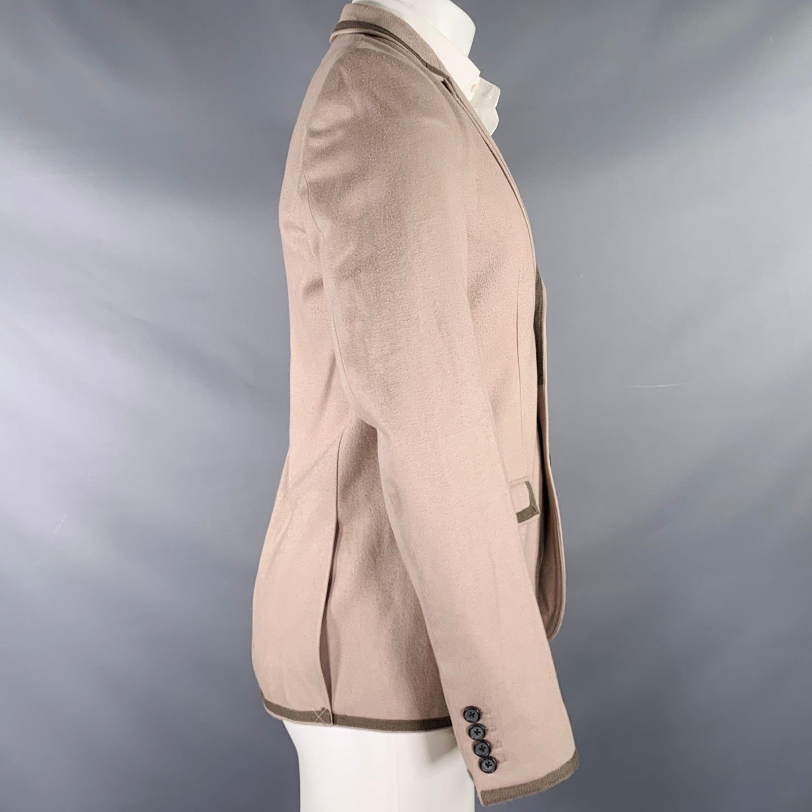 Marc by Marc Jacobs Size M Taupe Moleskin Cotton Notch Lapel Sport Coat Size 40R - 3 Thumbnail