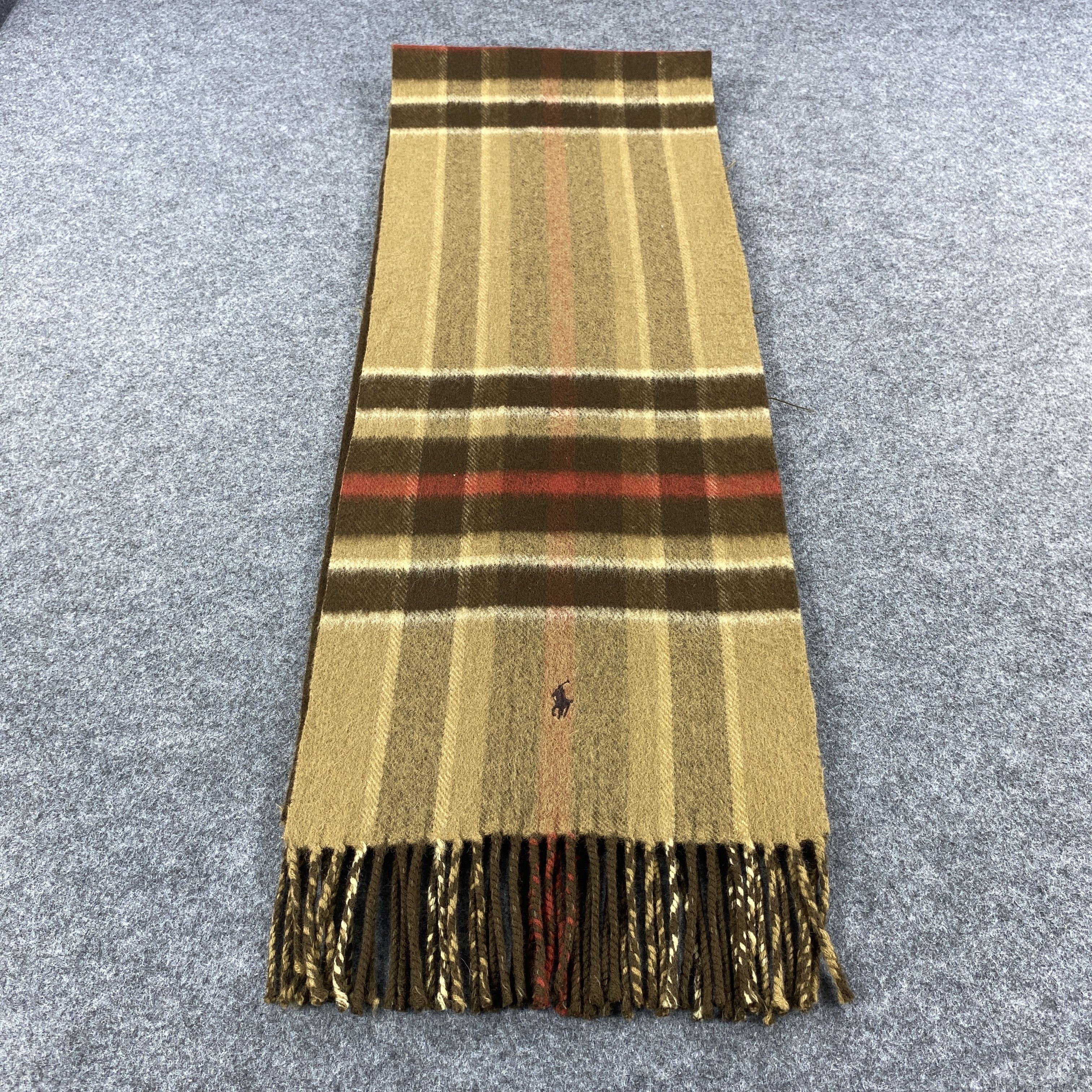 Polo Ralph Lauren × Vintage GF10615 Polo Ralph Lauren Scarf Neck Wear Muffler Nova Check Size ONE SIZE - 4 Thumbnail