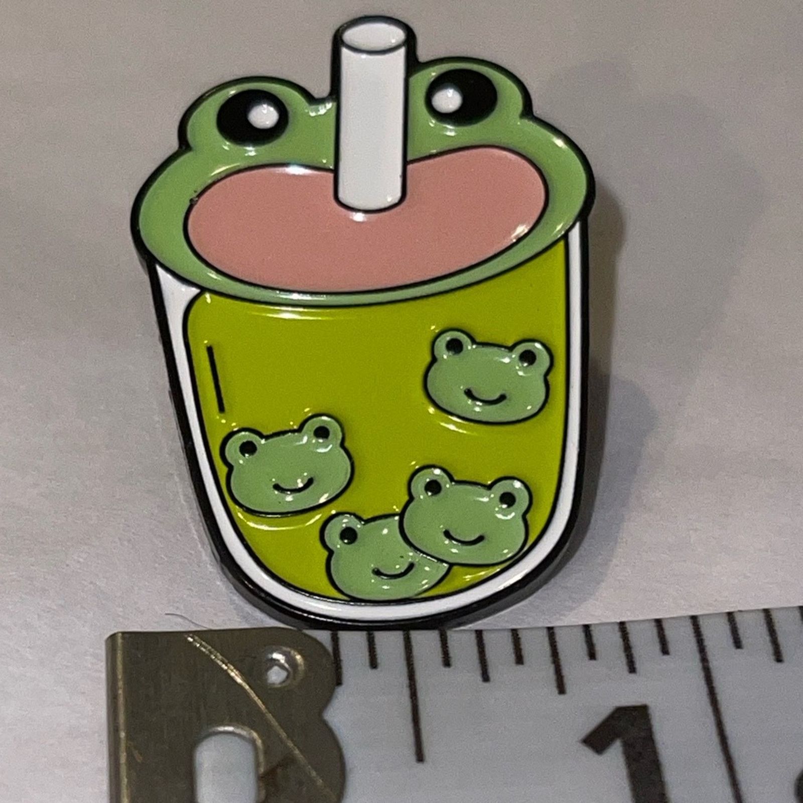 Other Frog Boba Tea Pin Brooch Size ONE SIZE - 1 Preview
