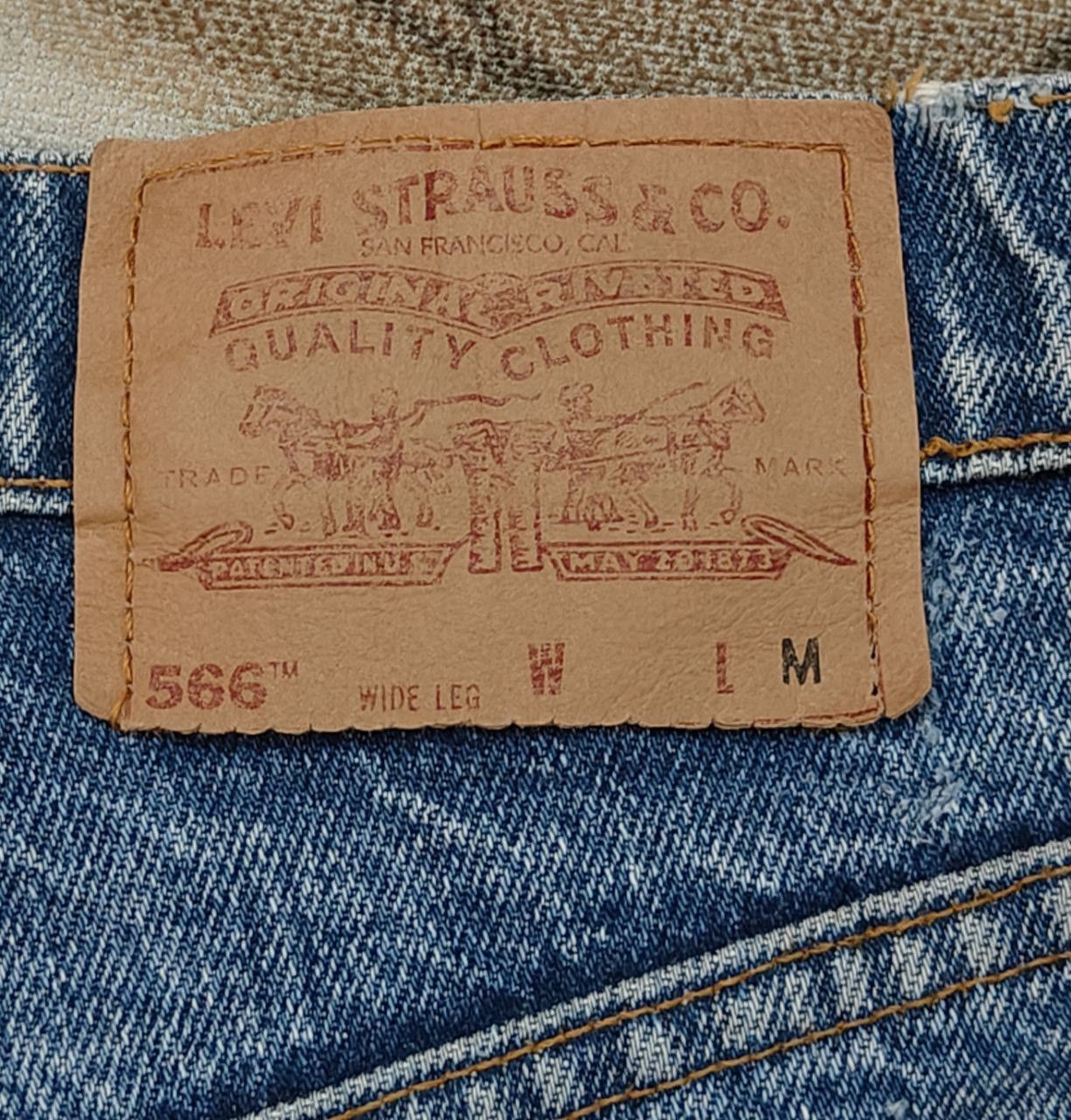 Levi's 90s Vintage Levis 566 Worn Baggy Denim Size US 34 / EU 50 - 4 Thumbnail
