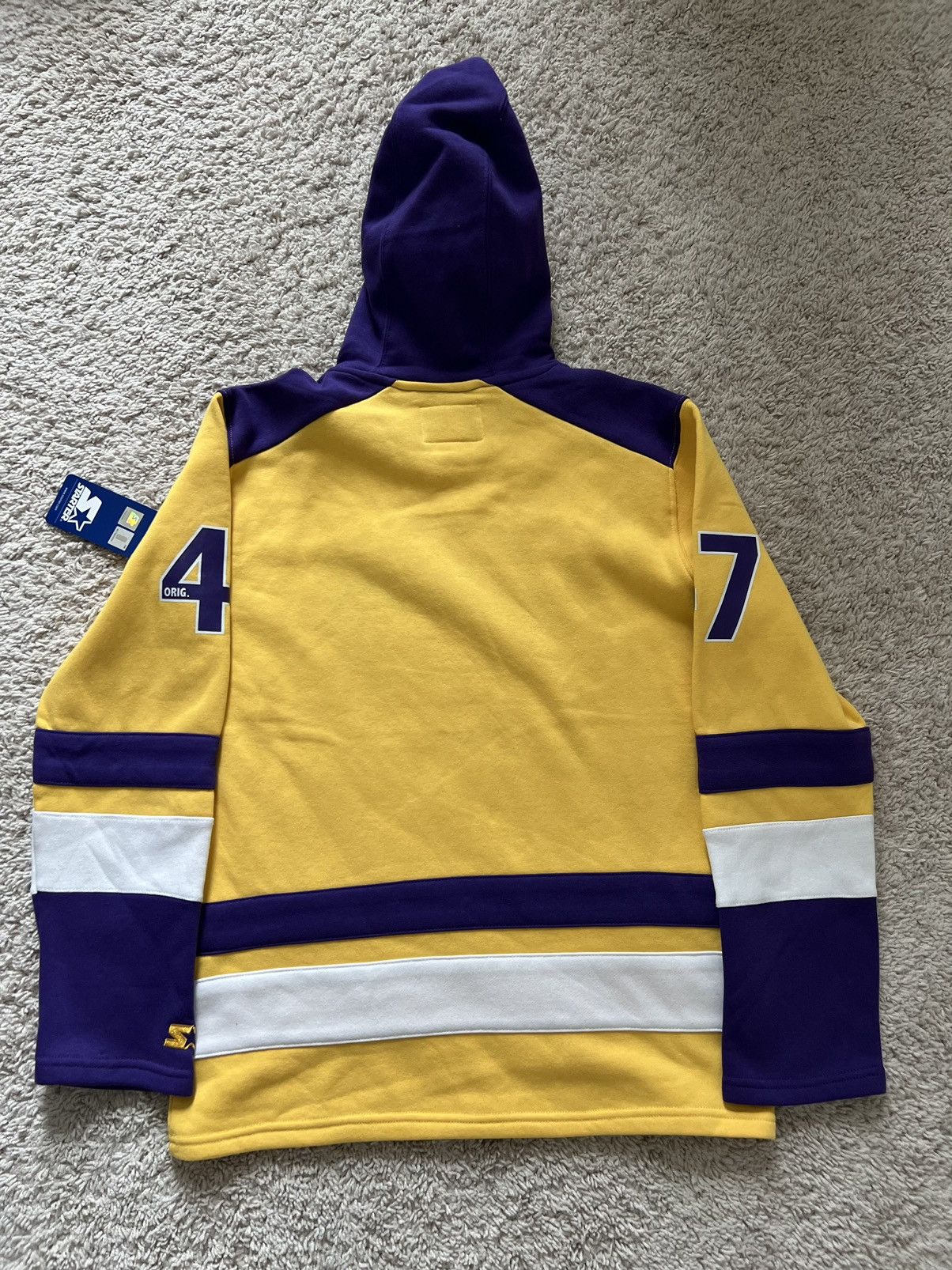 Starter Lot of 2: Starter Los Angeles Laker Hockey Hoodie Sweatshirt Size US S / EU 44-46 / 1 - 7 Thumbnail
