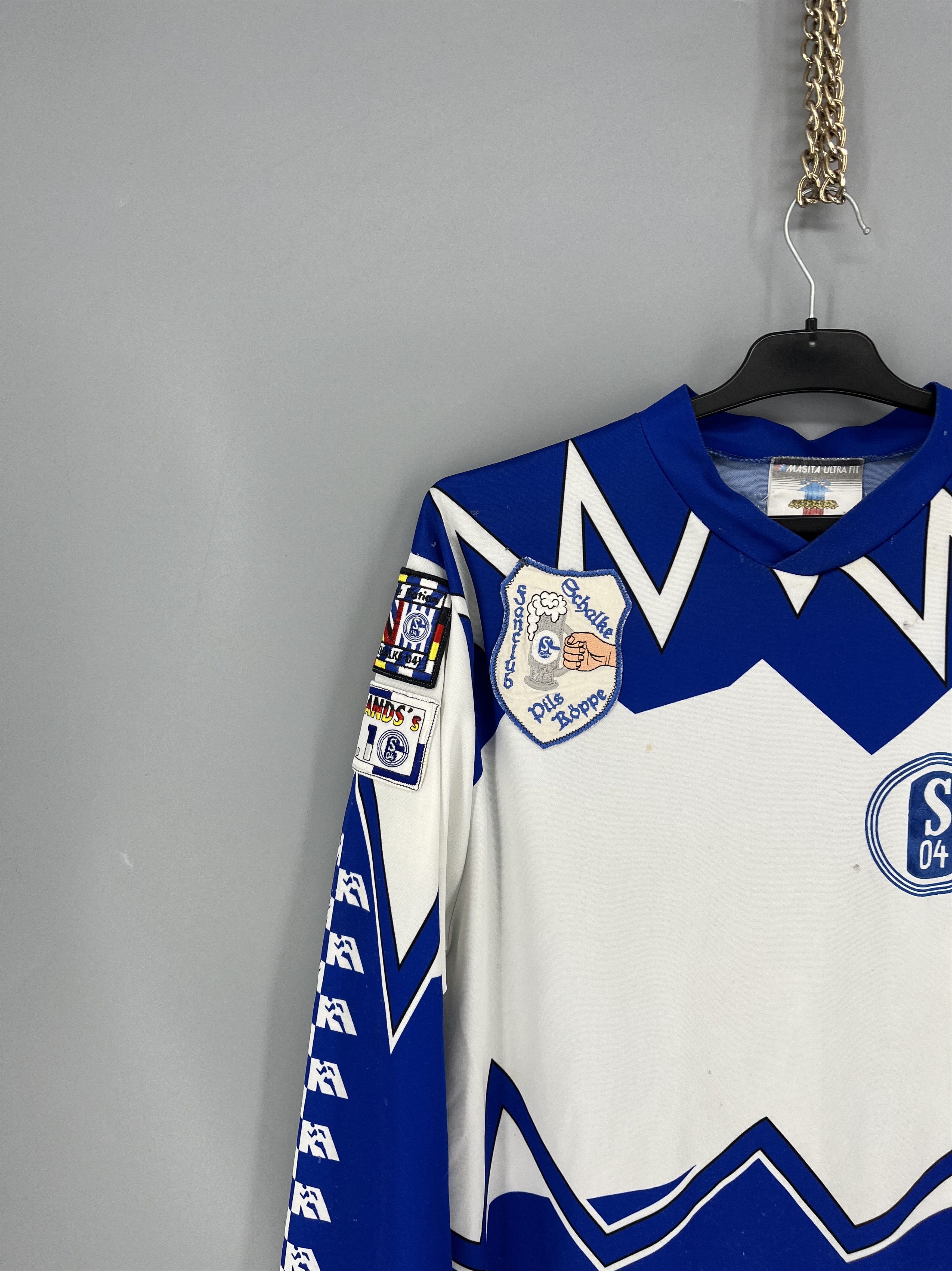 Vintage 90s Schalke 04 Masita XL Long Sleeve Fan Shirt Patched Size US XL / EU 56 / 4 - 4 Thumbnail