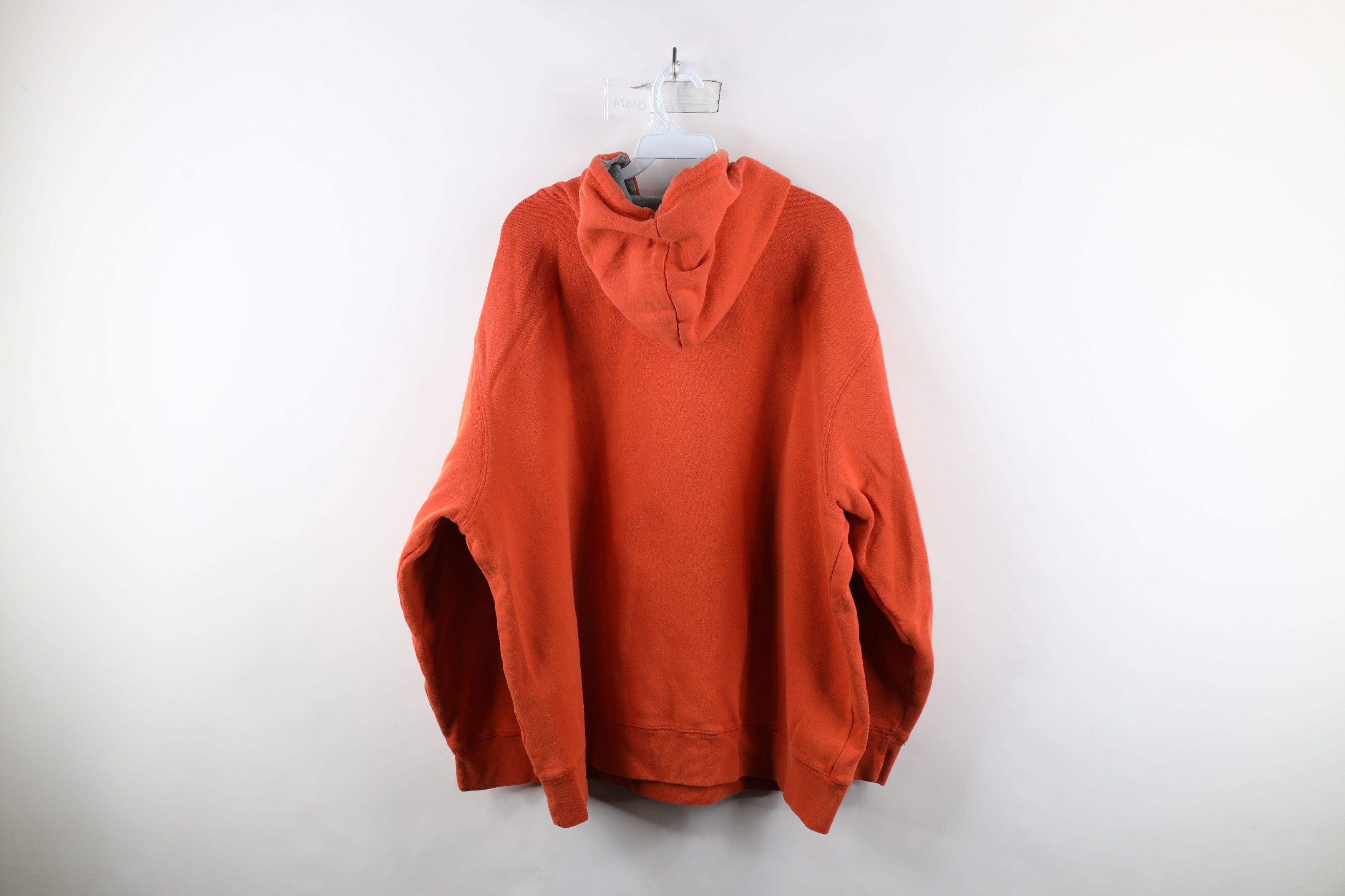 Vintage Vintage 90s Streetwear Heavyweight Hoodie Sweatshirt Orange Size US XL / EU 56 / 4 - 12 Thumbnail