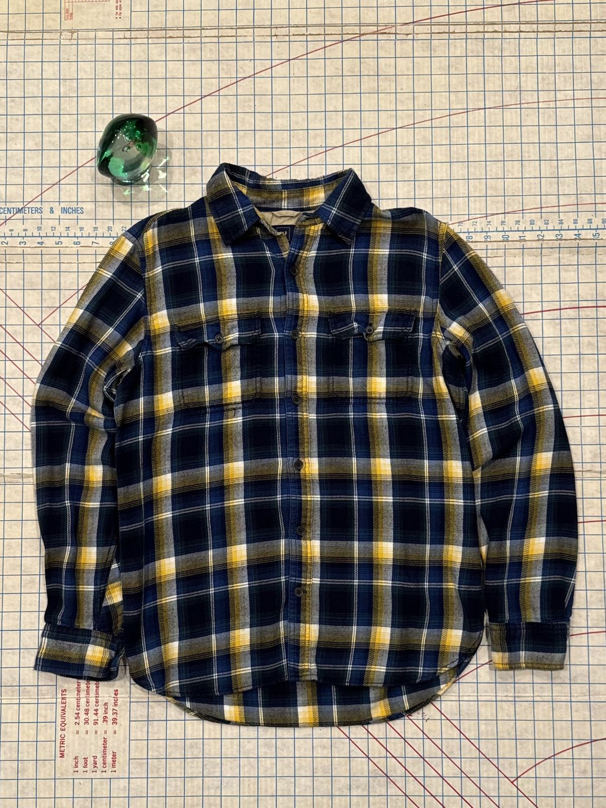 Pendleton Gap x Pendleton Plaid Button Up Shirt Blue and Yellow Medium Size US M / EU 48-50 / 2 - 1 Thumbnail