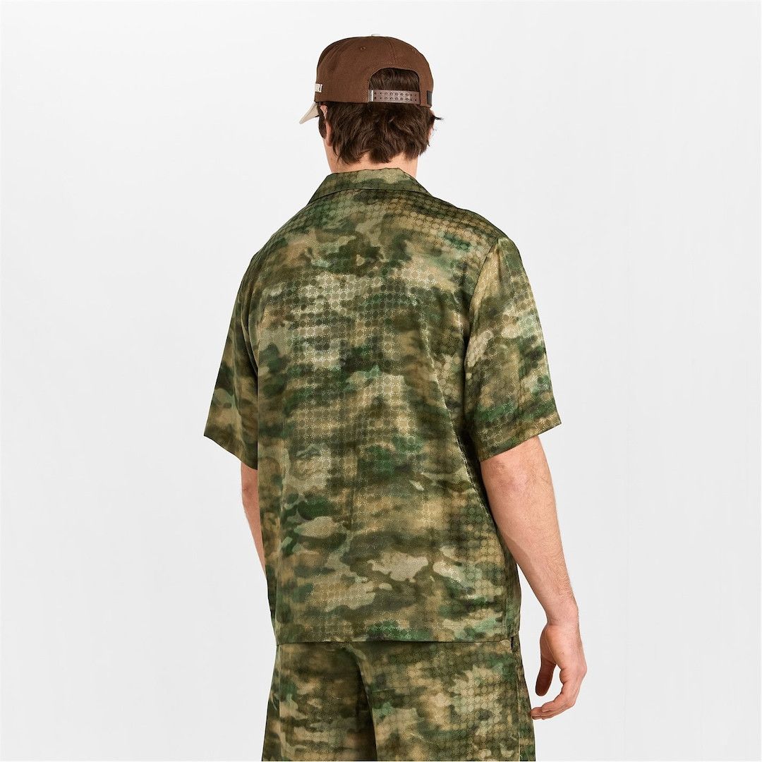 Amiri os11x0326 MA Camo Short Sleeve Bowling Shirt in Multicolor Size US XL / EU 56 / 4 - 3 Thumbnail