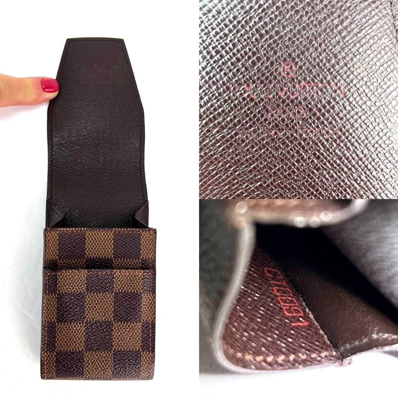 Louis Vuitton LOUIS VUITTON Damier Ebene Cigarette Card Cosmetic Case Pouc Size ONE SIZE - 3 Thumbnail