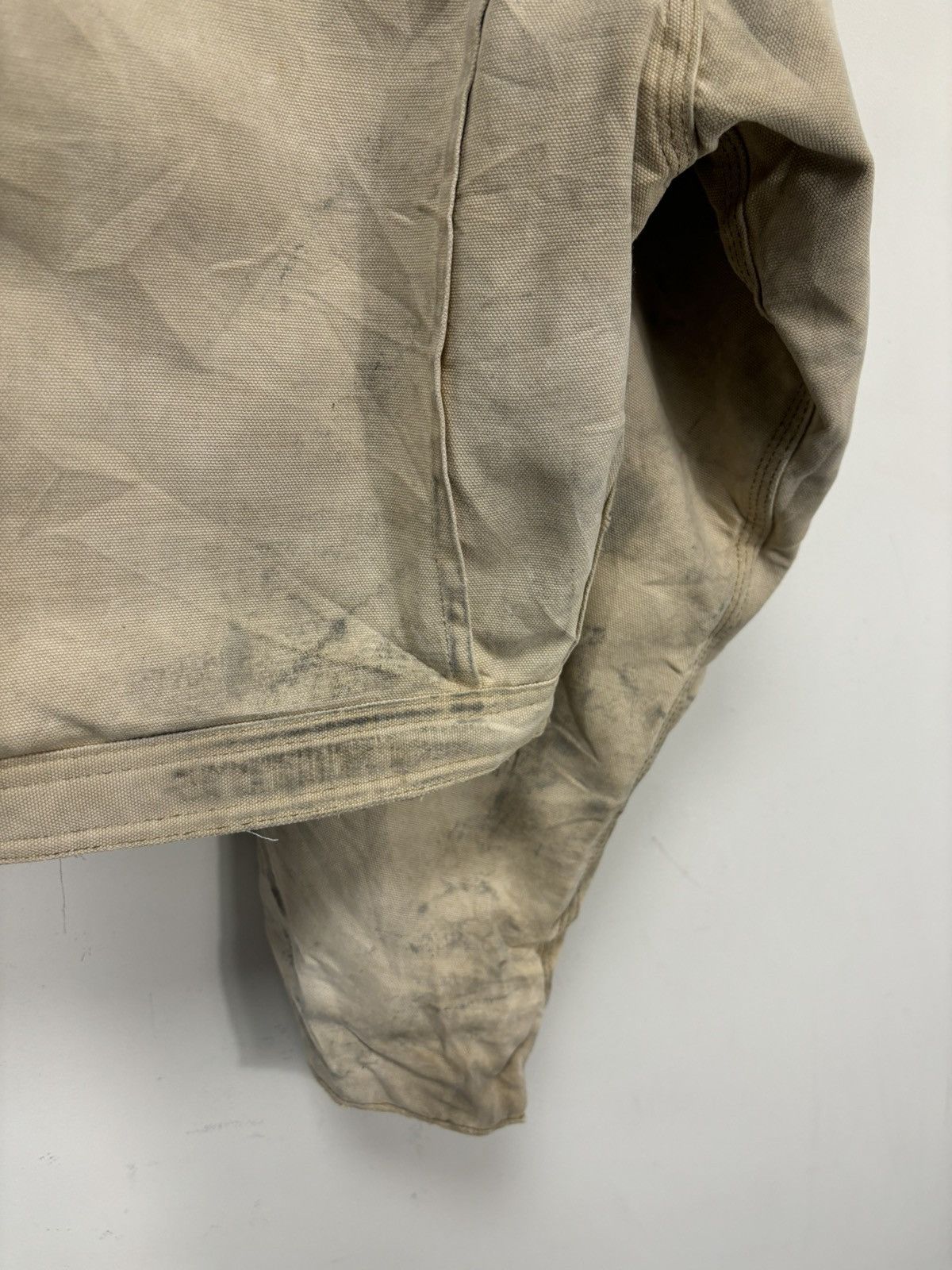 Carhartt Vintage 90s Carhartt USA Beige Work Hooded Cropped Jacket Size US M / EU 48-50 / 2 - 23 Thumbnail