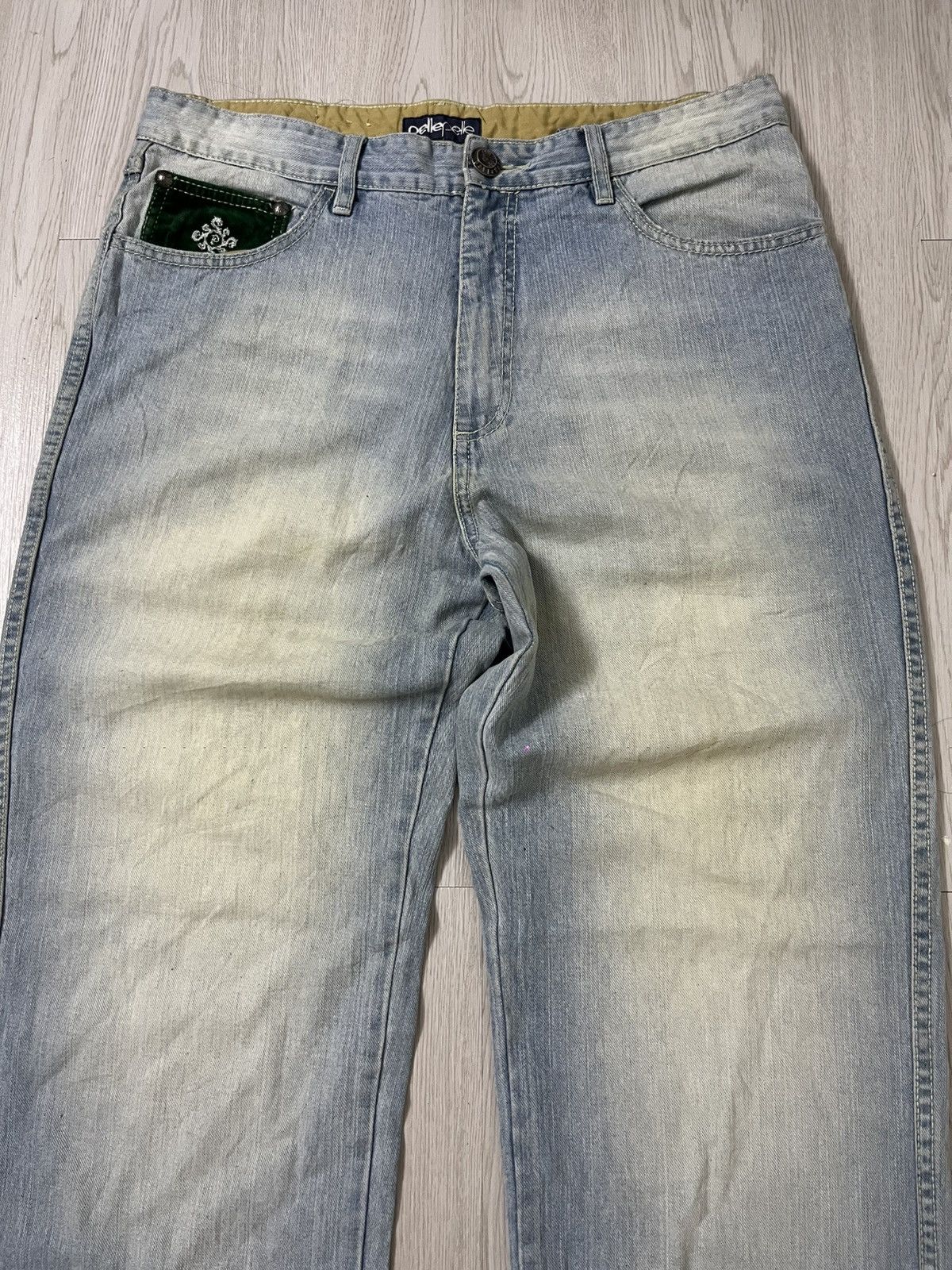 Pelle Pelle Vintage Y2k Pelle Pelle Dragon Embroidery Baggy Jeans Size US 36 / EU 52 - 9 Thumbnail