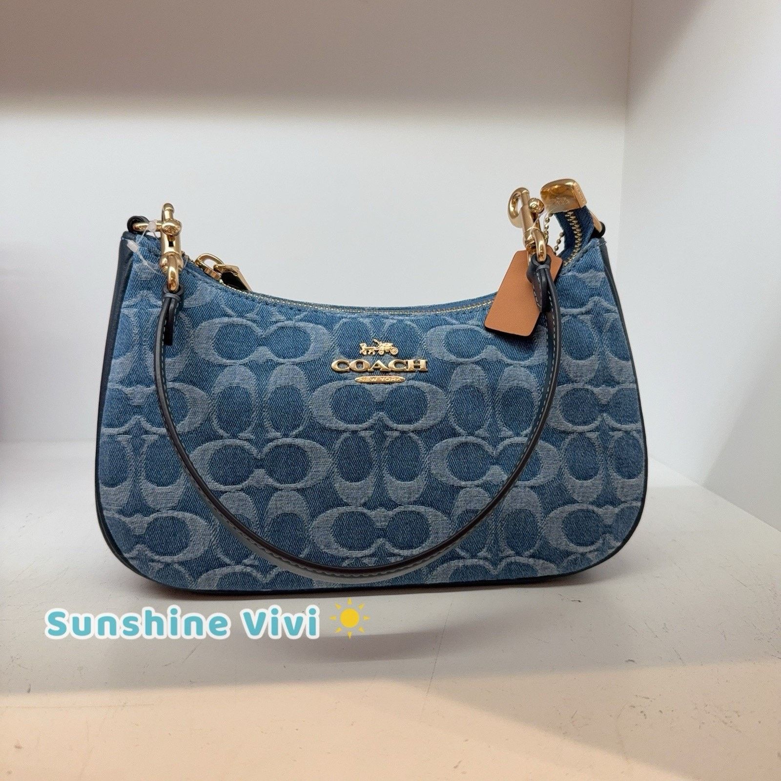 Coach NWT Coach Ashton Bag In Signature Denim CAK44 Silver/Indigo 