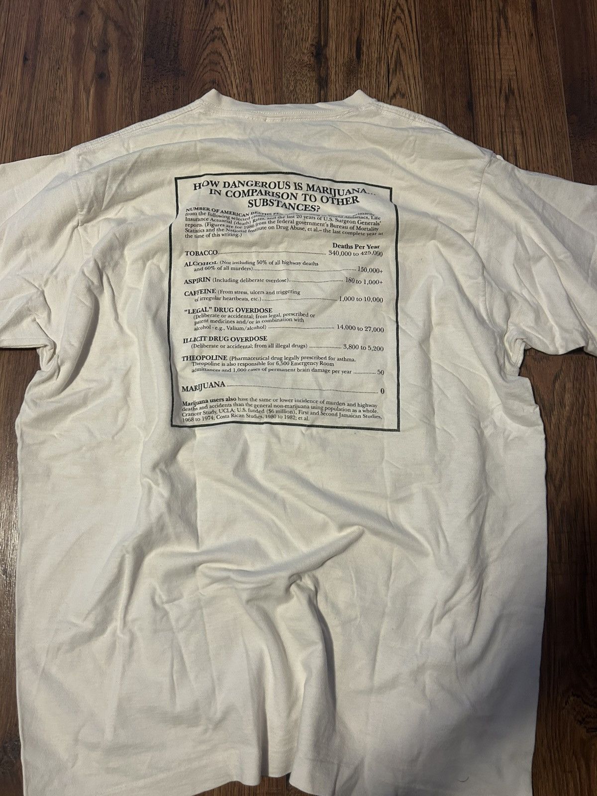 Vintage Vintage Marijuana / Weed 90’s Graphic Tee Size US XL / EU 56 / 4 - 4 Thumbnail