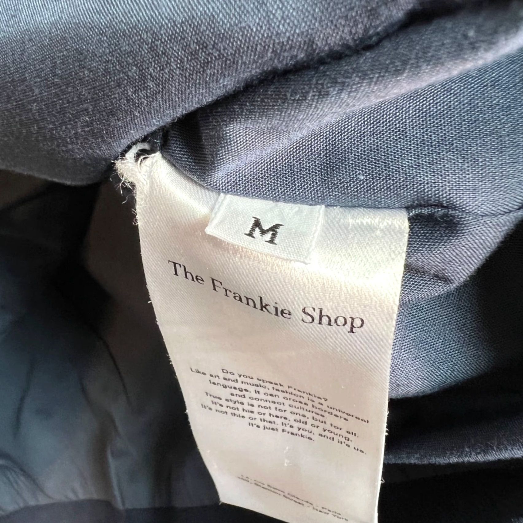 Vintage The Frankie Shop Womens Medium Navy Blue Mini Skirt Rayon Blend Size 32" / US 10 / IT 46 - 4 Thumbnail