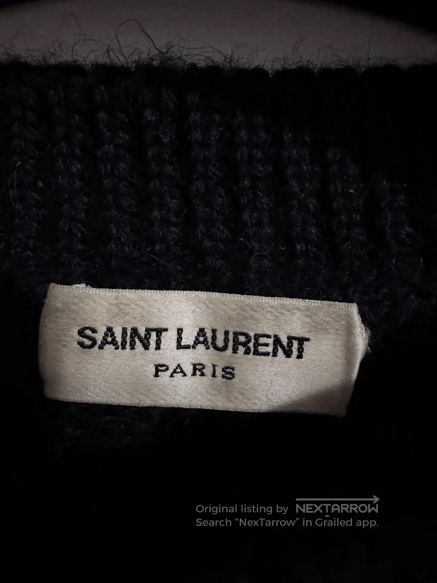 Saint Laurent Paris Saint Laurent Black Wool Knit Sweater. Size US M / EU 48-50 / 2 - 4 Thumbnail
