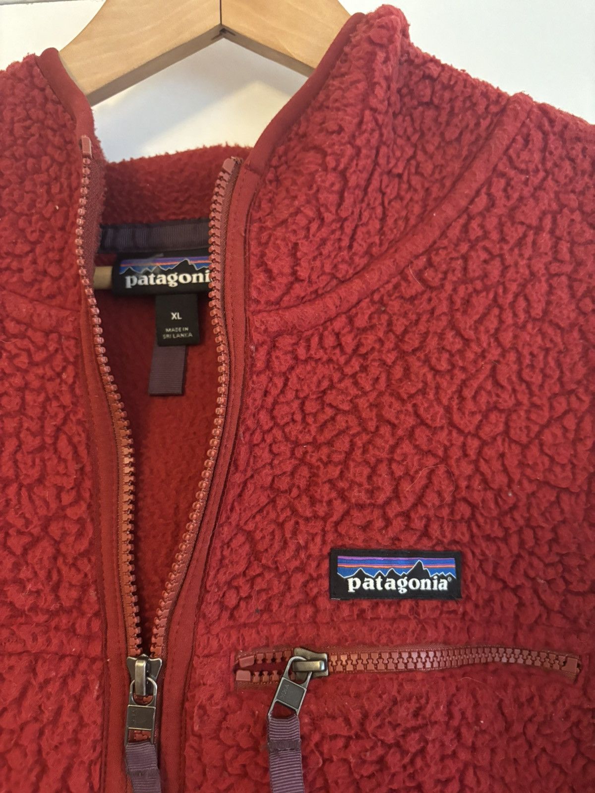 Patagonia XL Patagonia retro pile fleece jacket red Size US L / EU 52-54 / 3 - 3 Thumbnail