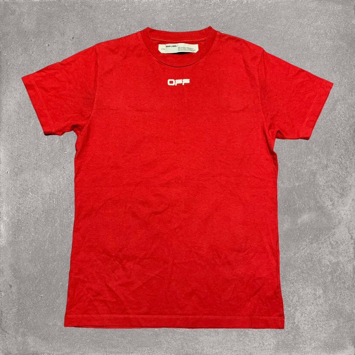 Off-White Off White Medium Airport Arrows Red Tee Virgil Abloh Size US M / EU 48-50 / 2 - 2 Thumbnail