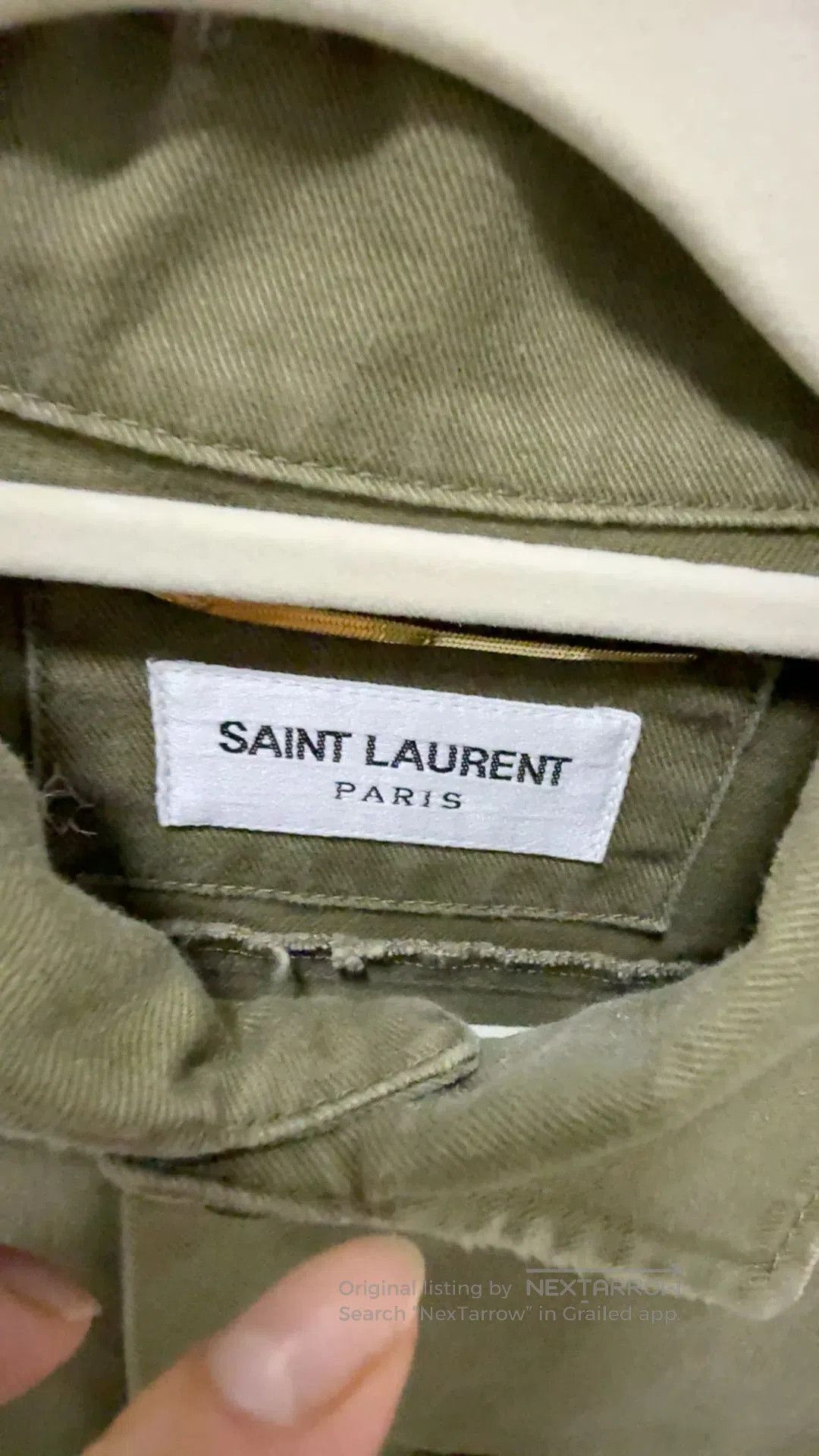 Saint Laurent Paris Saint Laurent Olive Military Shirt. Size US M / EU 48-50 / 2 - 6 Thumbnail